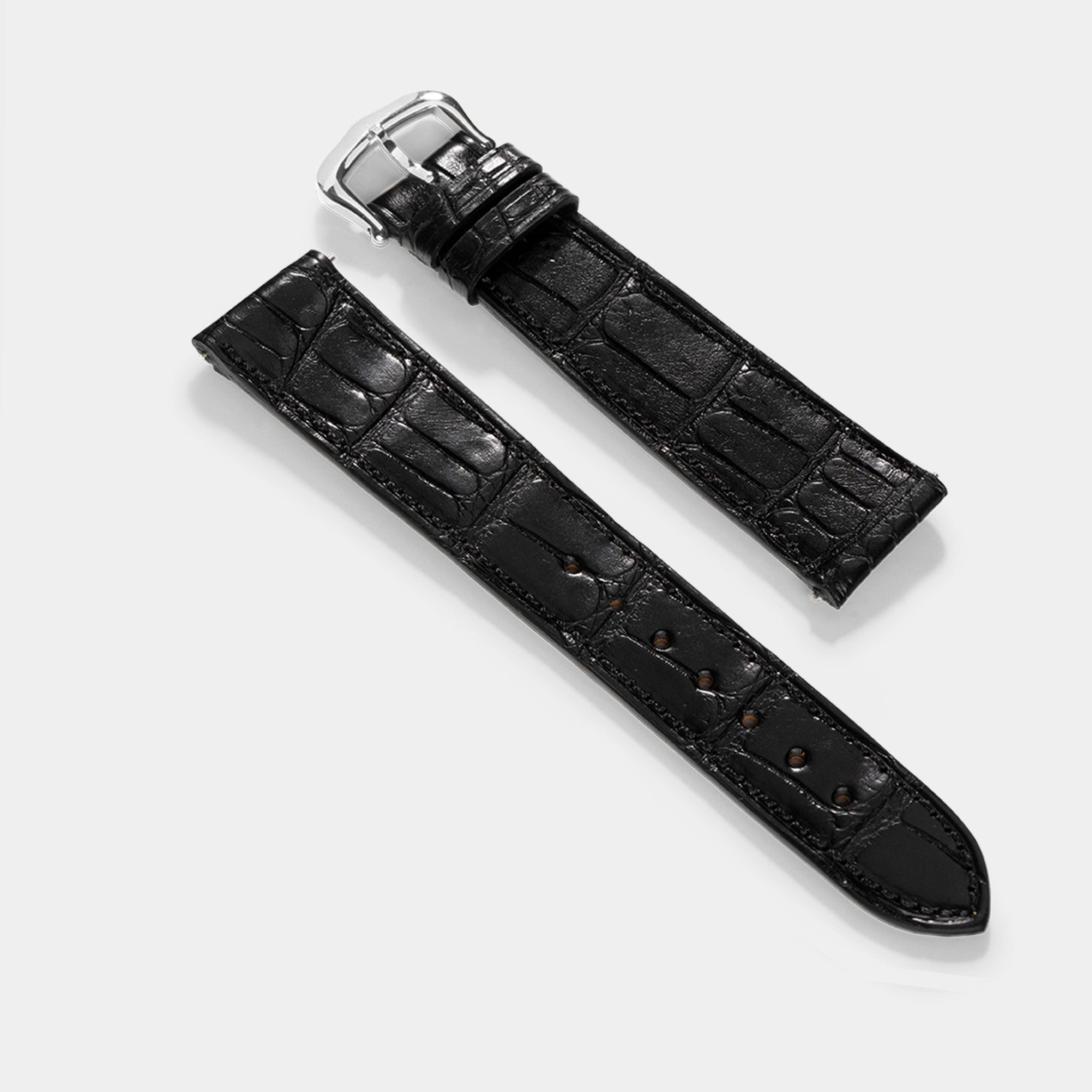 Uhrenarmband für Cartier Tank Must (2021-2024) - The Premium Black Alligator