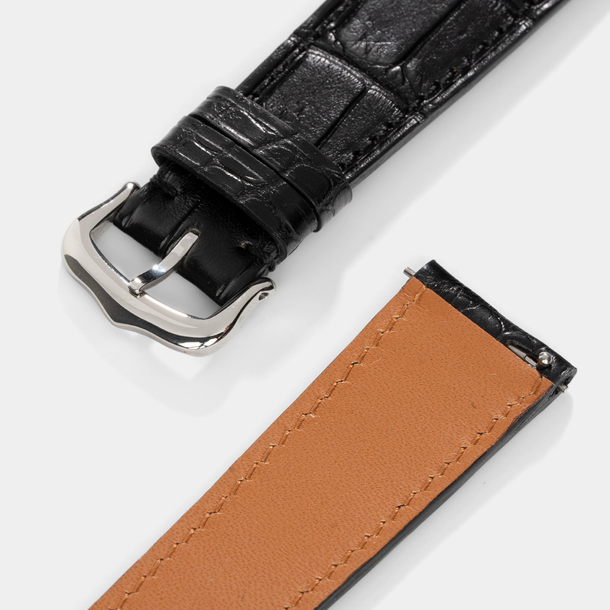 Uhrenarmband für Cartier Tank Must (2021-2024) - The Premium Black Alligator