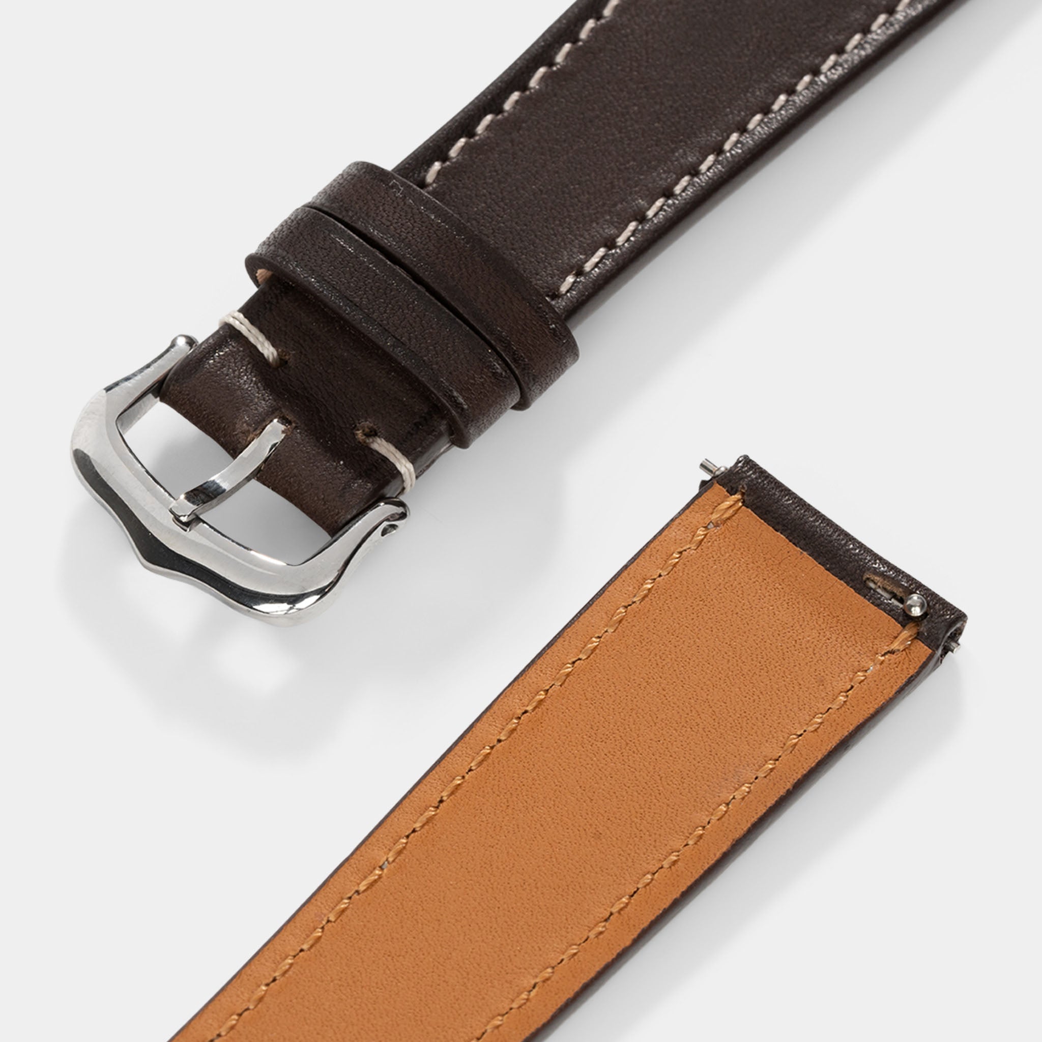 Uhrenarmband für Cartier Tank Must (2021-2024) - The Chevalin Dark Cognac Brown
