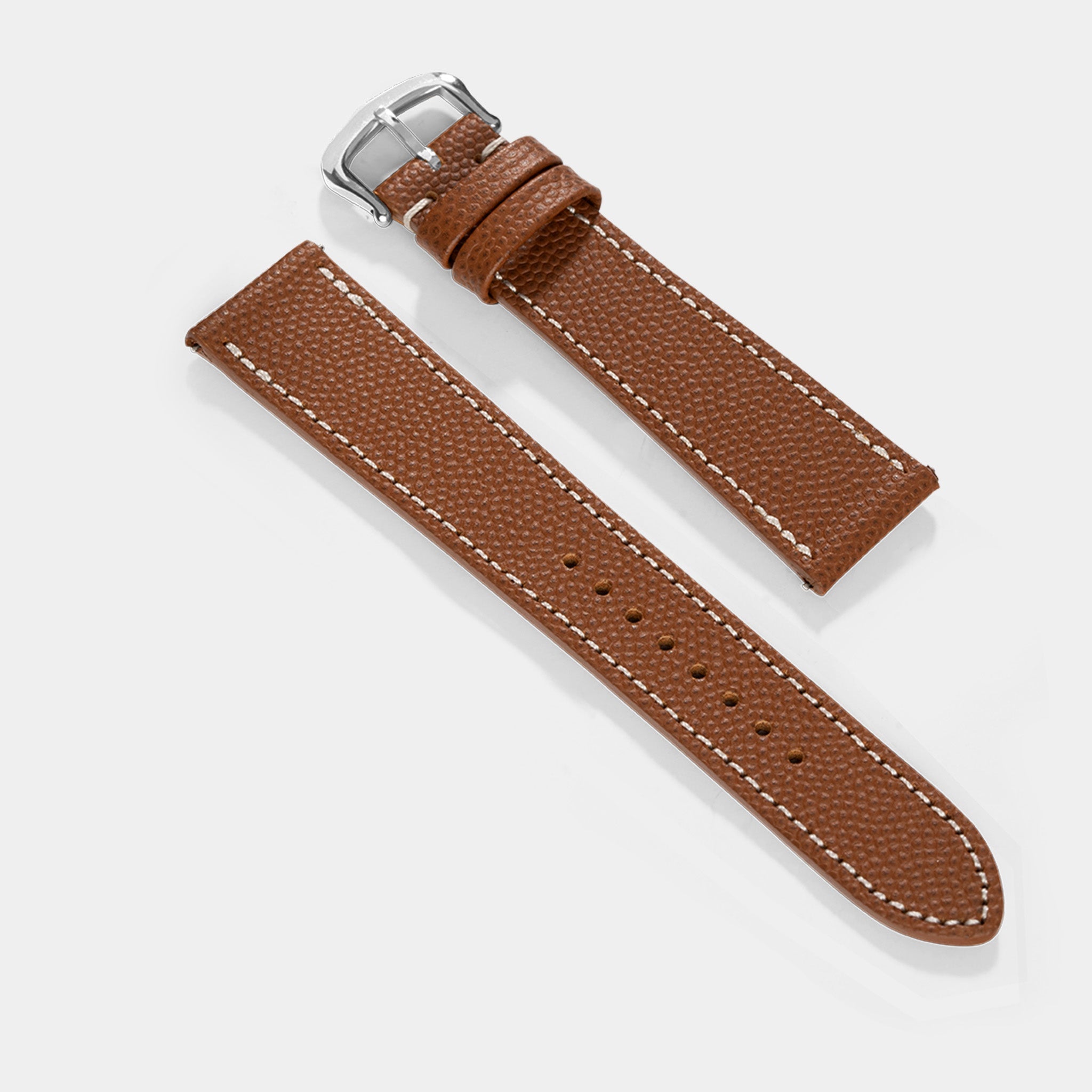Uhrenarmband für Cartier Tank Must (2021-2024) - The Pebbled Brown