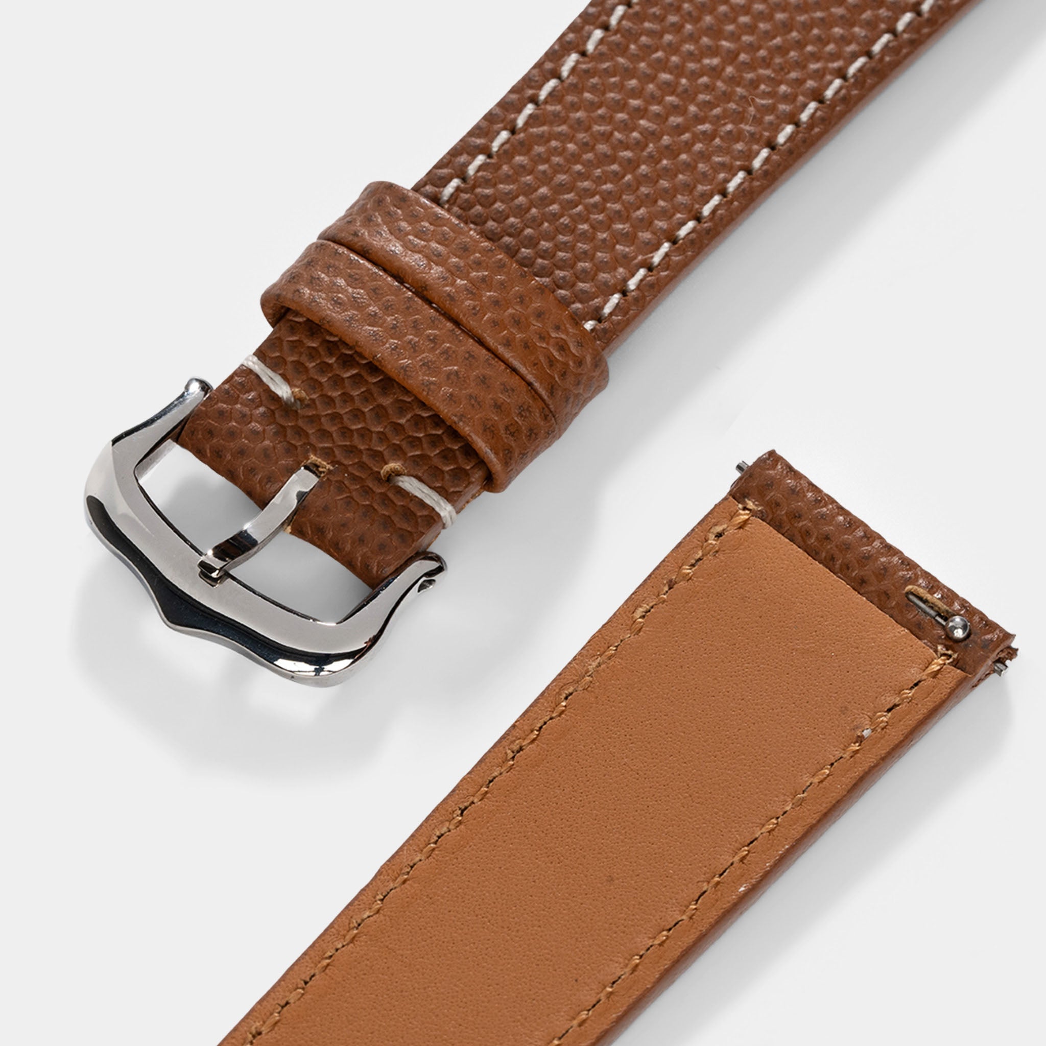 Uhrenarmband für Cartier Tank Must (2021-2024) - The Pebbled Brown