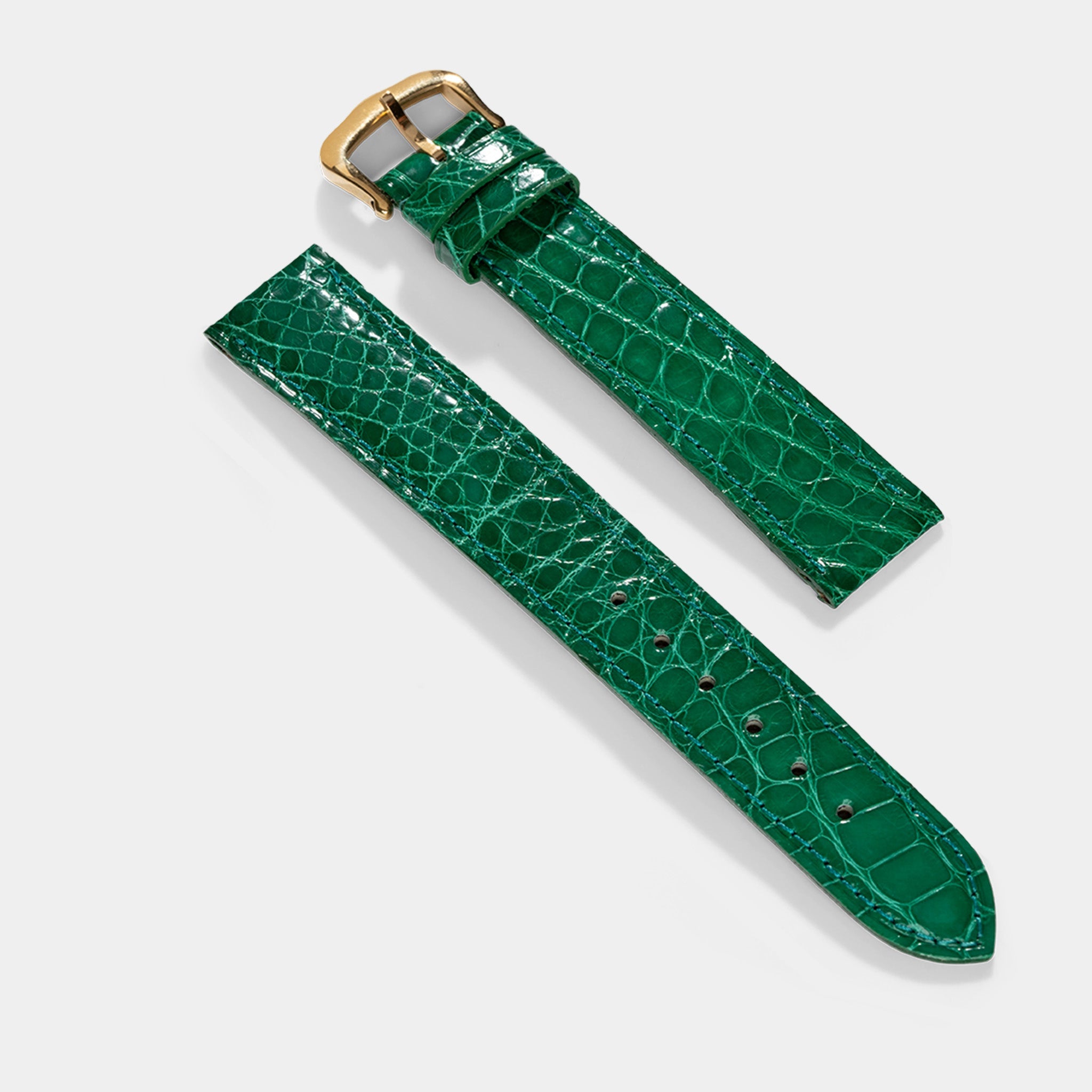 Uhrenarmband für Cartier 17.5 mm - The Smaragd Green Alligator Watch Strap