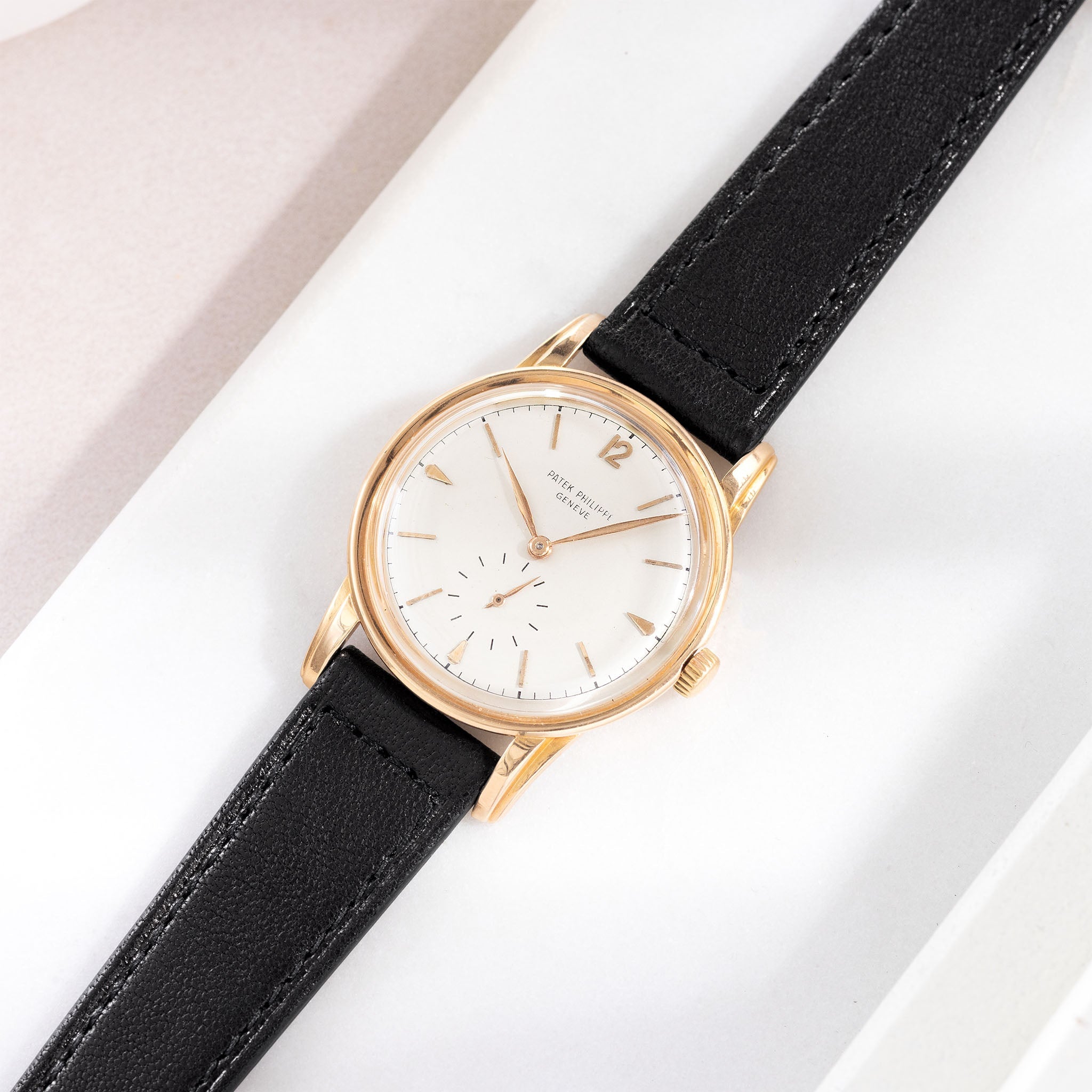 Strap for the Patek Philippe Calatrava - Black Boxed Calfskin