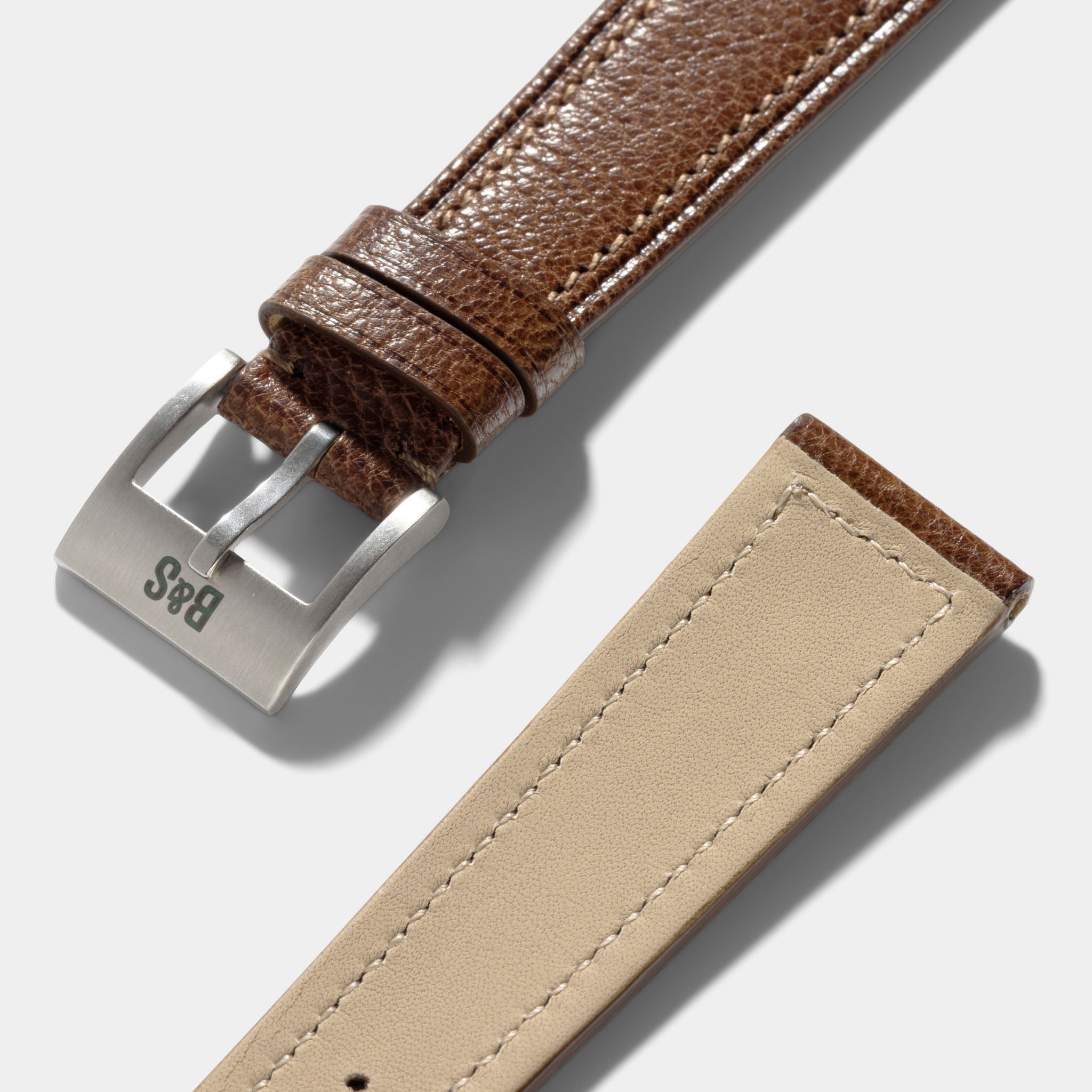Strap for the Patek Philippe Calatrava - Burnished Tobacco Brown Boxed Calfskin