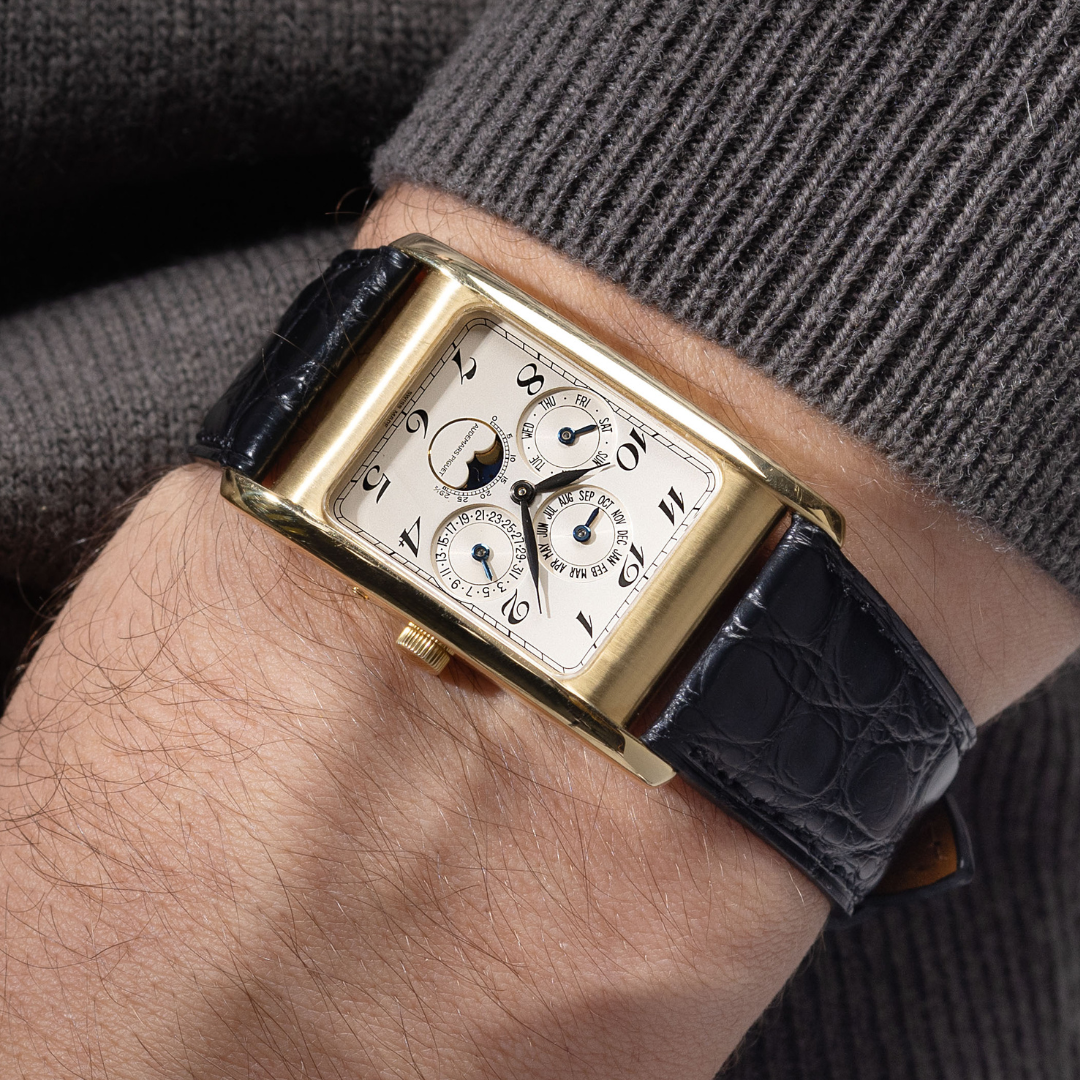 Audemars Piguet Quantième Perpetual Edward Piguet silver Dial ref 25682BA in 18 k yellow gold