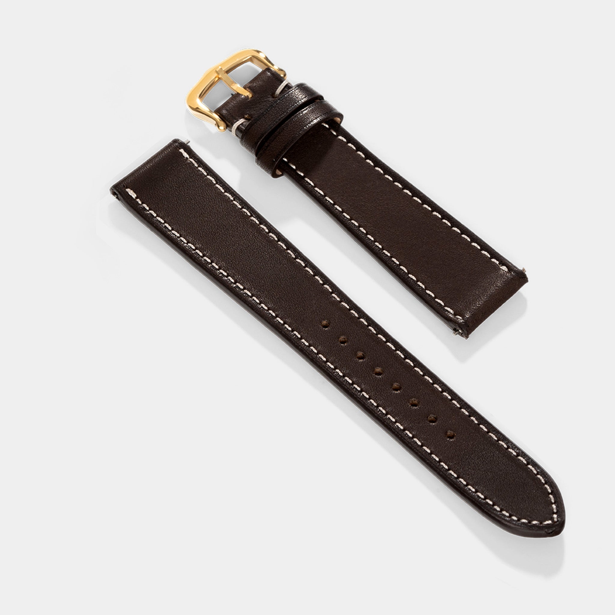 Uhrenarmband für Cartier Tank Louis (2021-2024) - The Chevalin Dark Cognac Brown