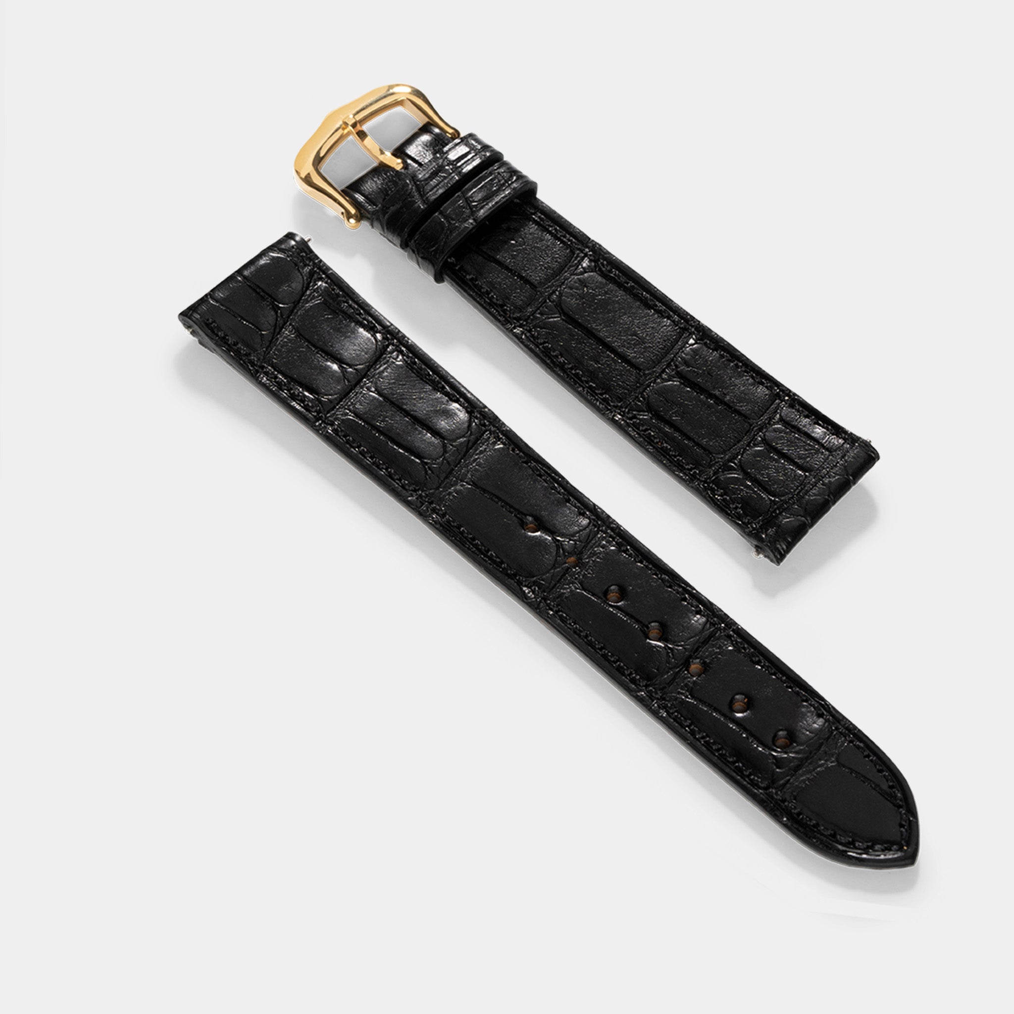 Uhrenarmband für Cartier Tank Louis (2021-2024) - The Premium Black Alligator