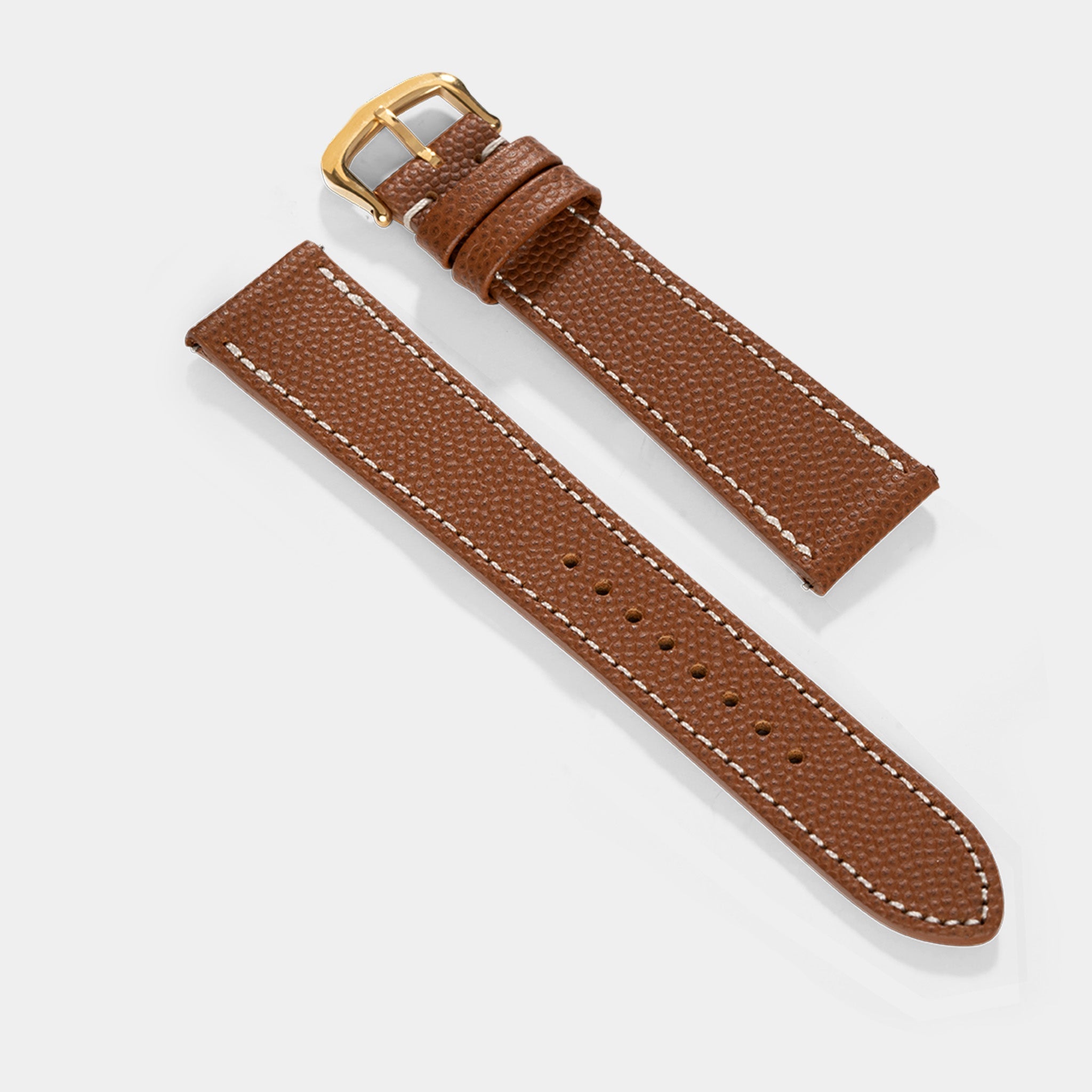 Uhrenarmband für Cartier Tank Louis (2021-2024) - The Pebbled Brown