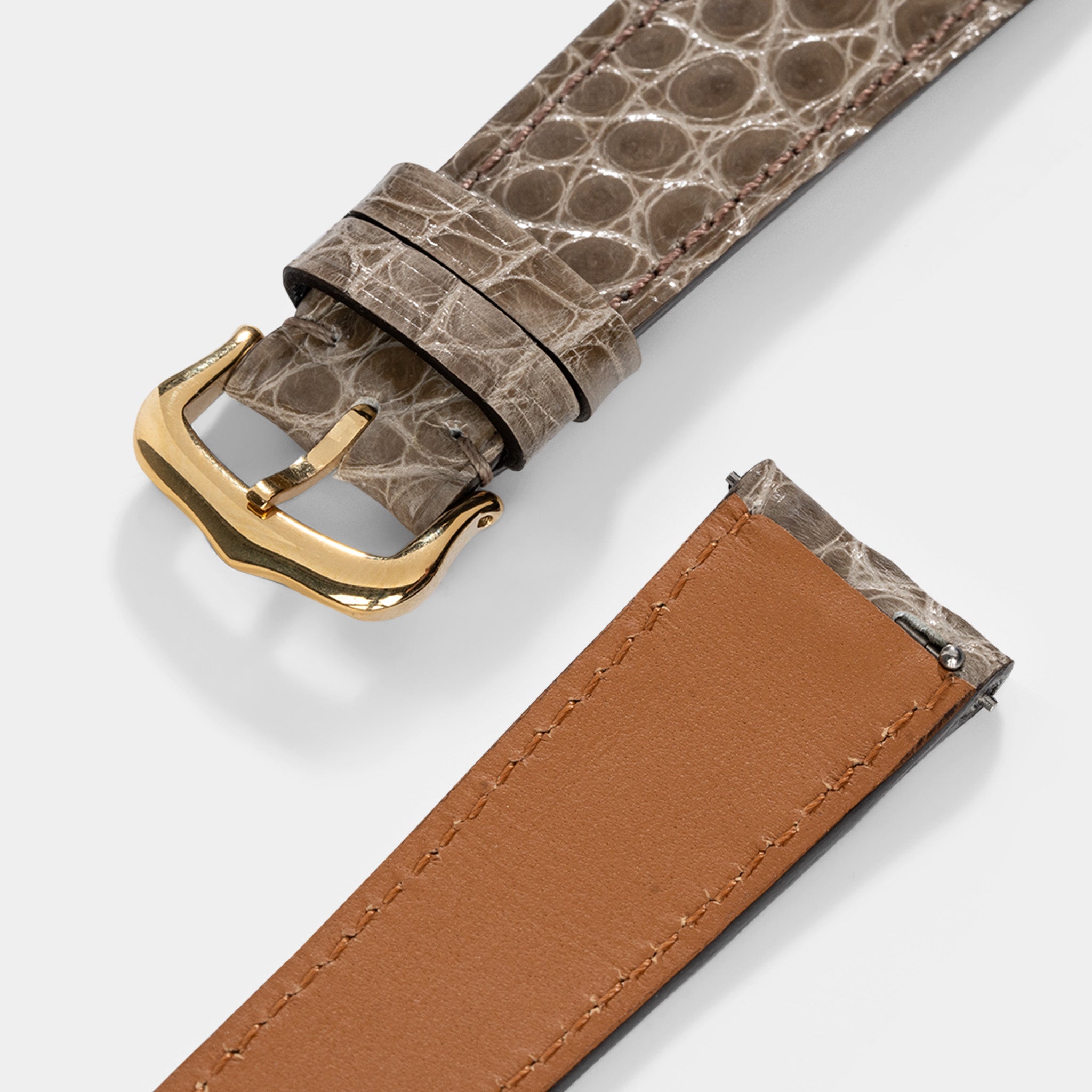 Uhrenarmband für Cartier Tank Louis (2021-2024) - The Taupe Alligator