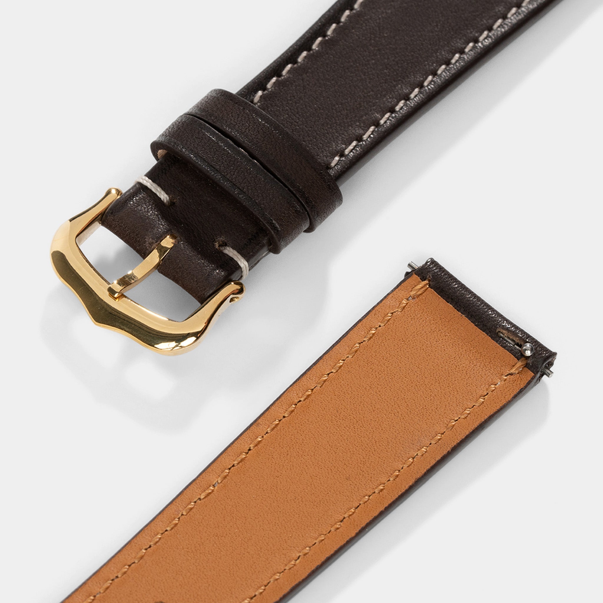 Uhrenarmband für Cartier Tank Louis (2021-2024) - The Chevalin Dark Cognac Brown