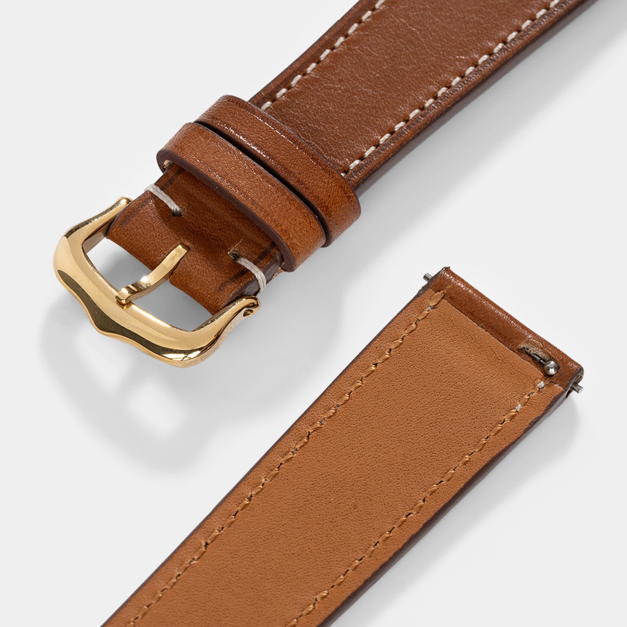 Uhrenarmband für Cartier Tank Louis (2021-2024) - The Barenia Cognac Brown