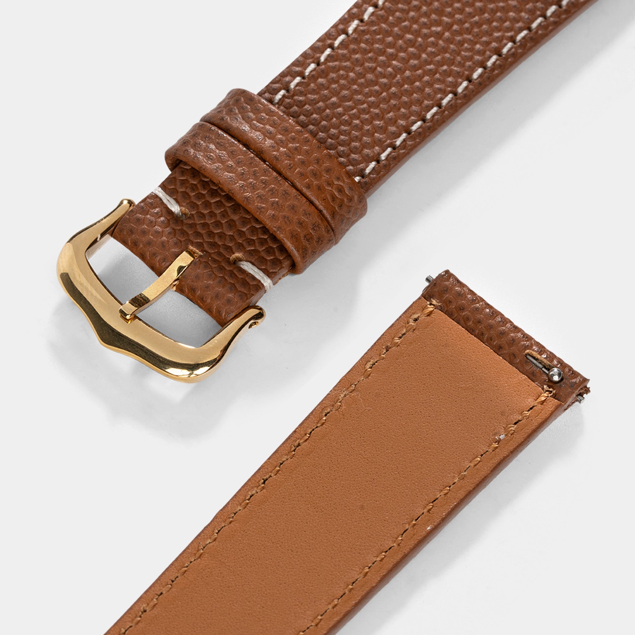 Uhrenarmband für Cartier Tank Louis (2021-2024) - The Pebbled Brown