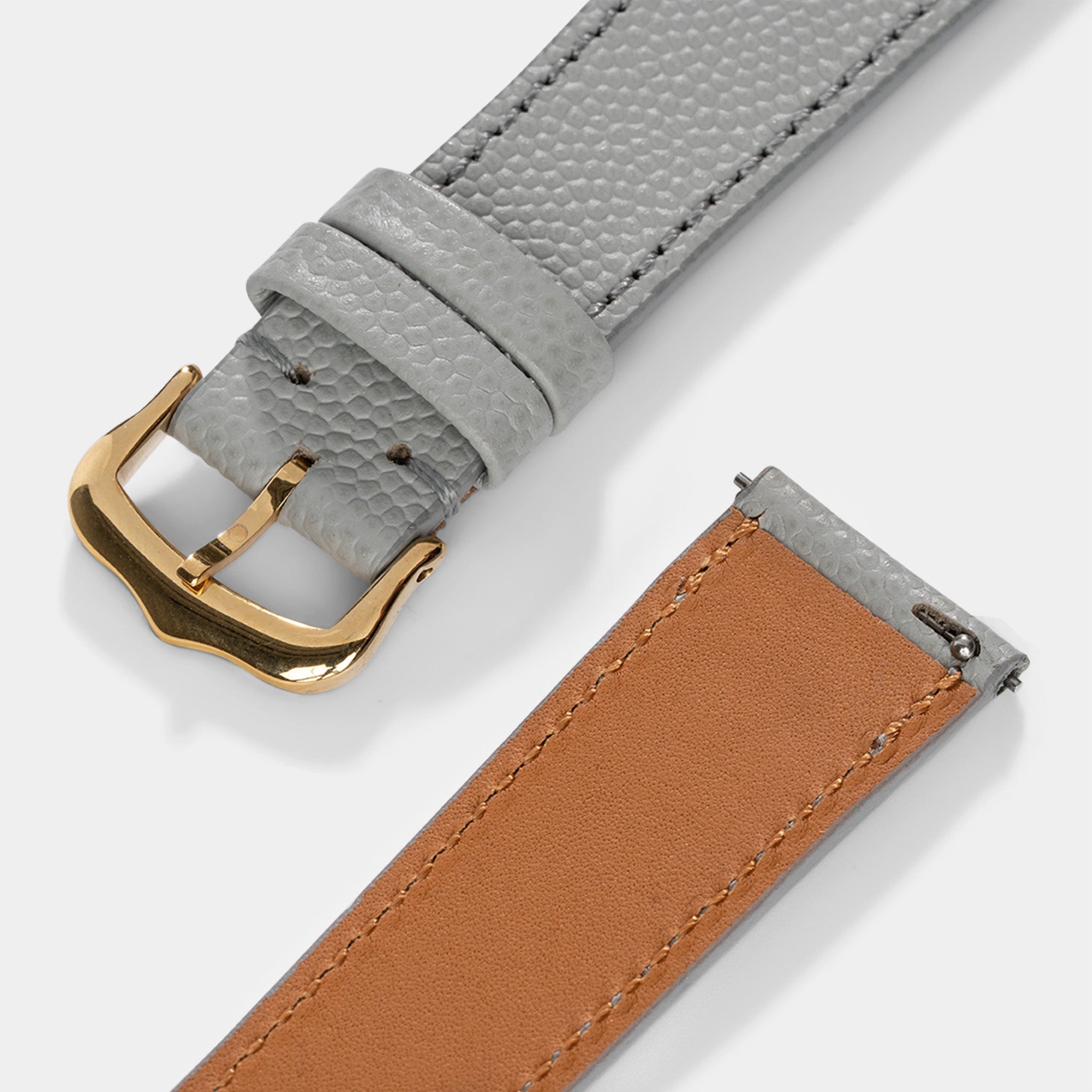 Uhrenarmband für Cartier Tank Louis (2021-2024) - The Pebbled Bright Grey