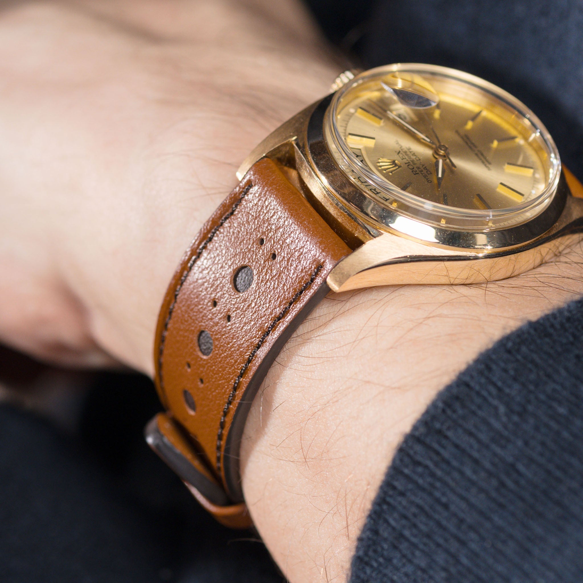 Uhrenarmband Night Out – Brogue Style Braun- Jubiläumskollektion