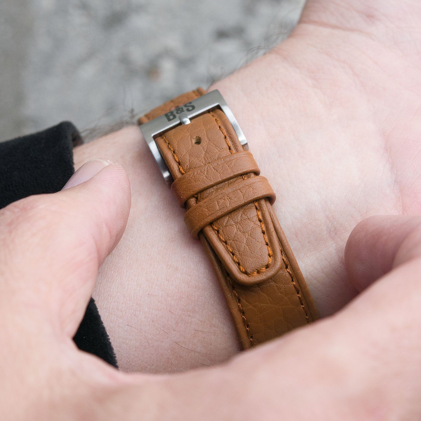 Taurillon Brown Speedy Leather Watch Strap