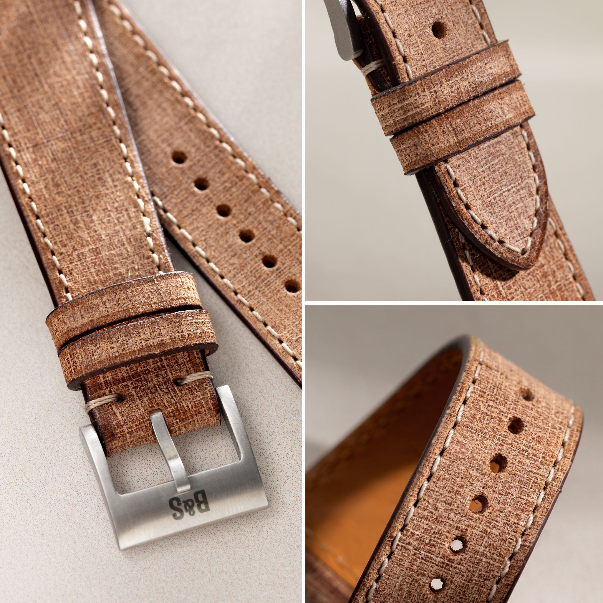 Uhrenarmband für Rolex Datejust 1601 1603 16014 16030 - Elegant Brown Linen Leather