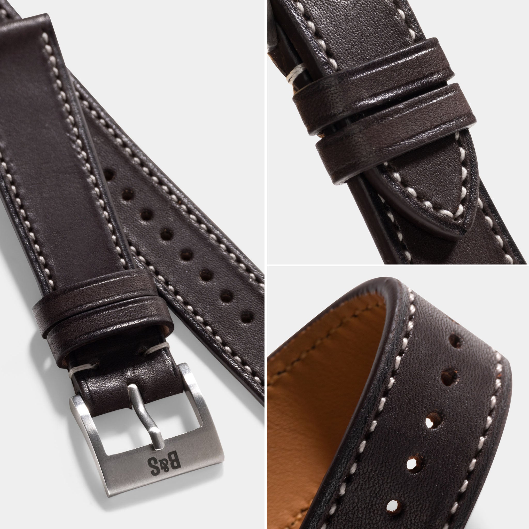 Chevalin Dark Brown Leather Watch Strap
