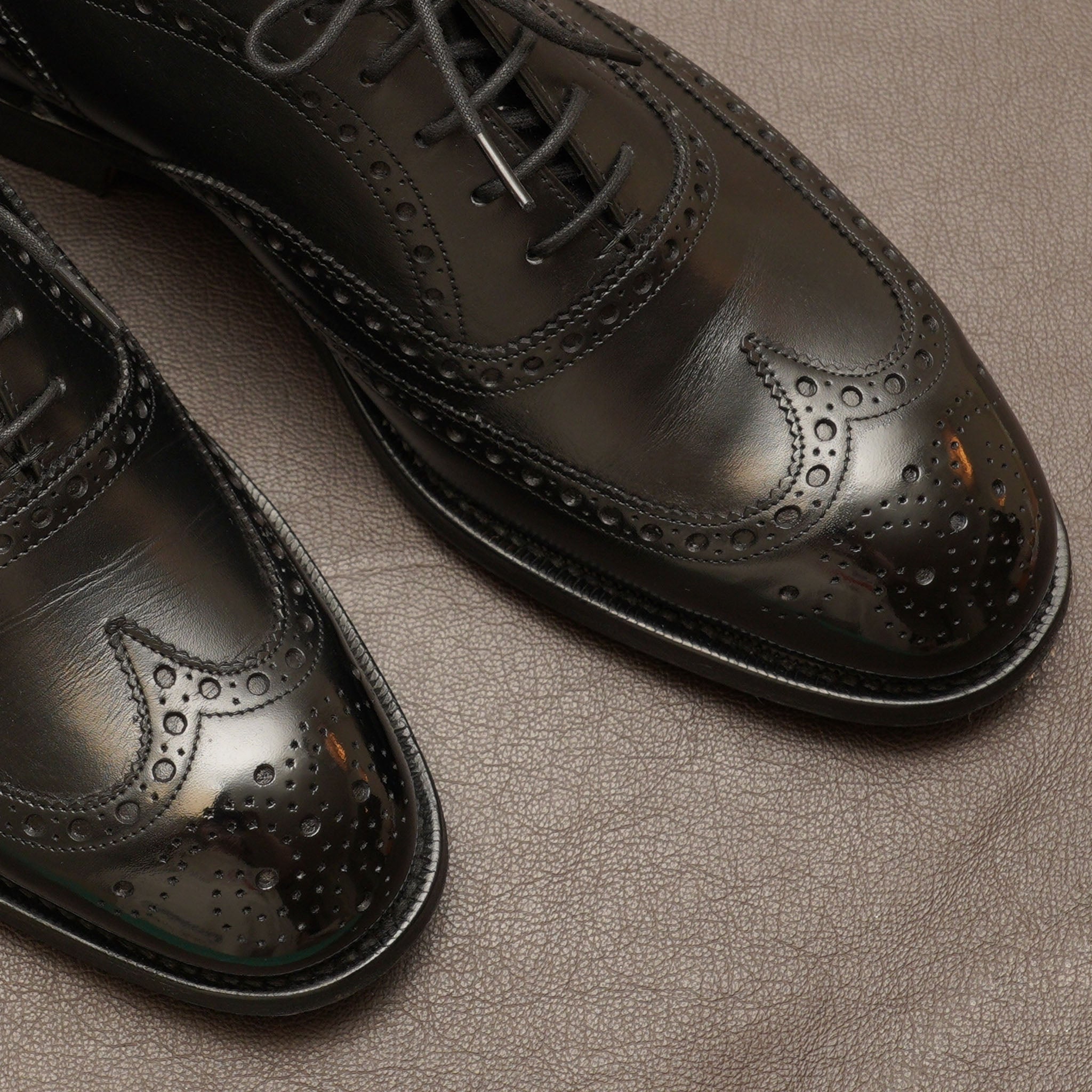 Uhrenarmband Wall Street– Brogue Style Schwarz - Jubiläumskollektion