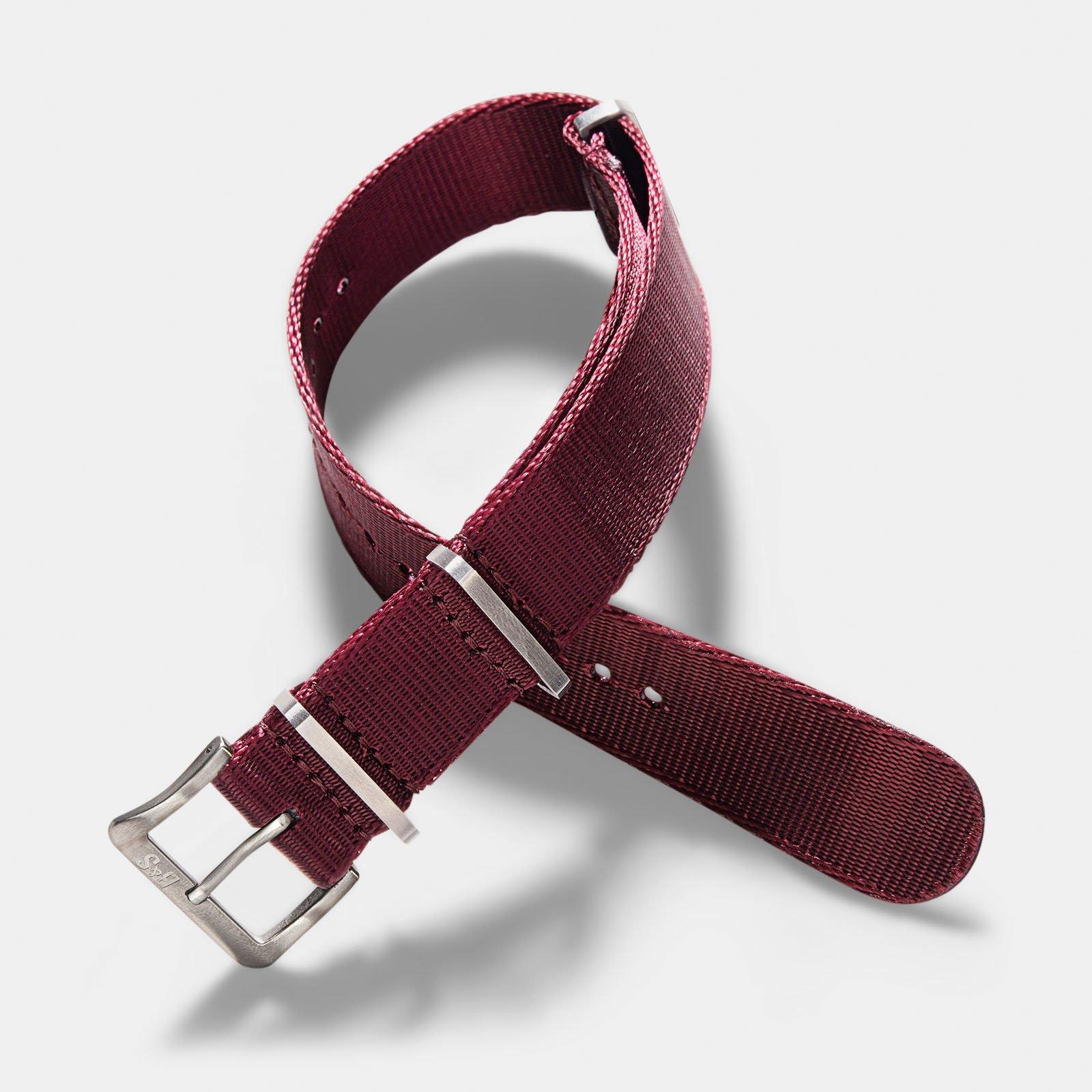 Uhrenarmband für Rolex Seadweller - Deluxe Nylon Single Pass Burgundy