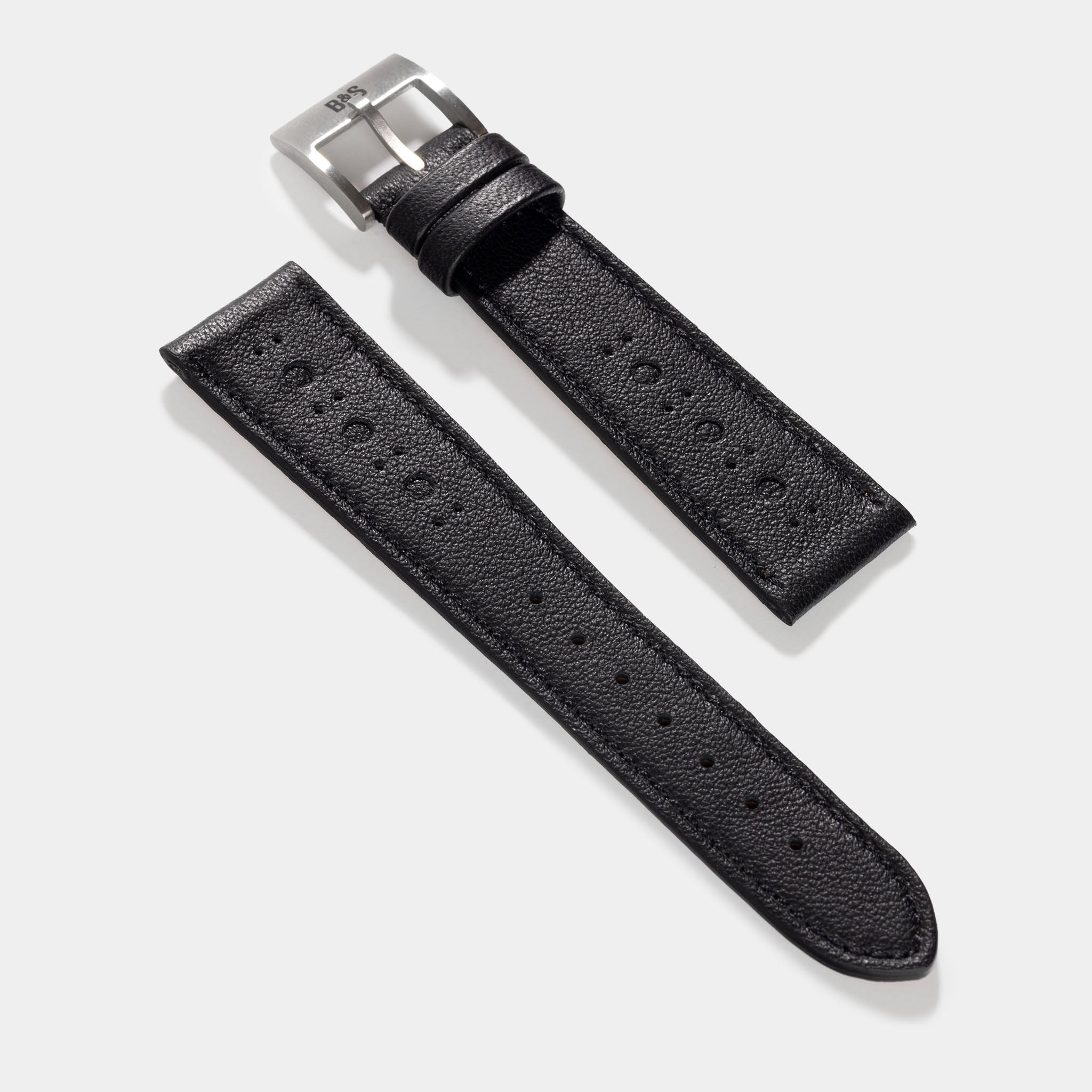 Uhrenarmband Wall Street– Brogue Style Schwarz - Jubiläumskollektion