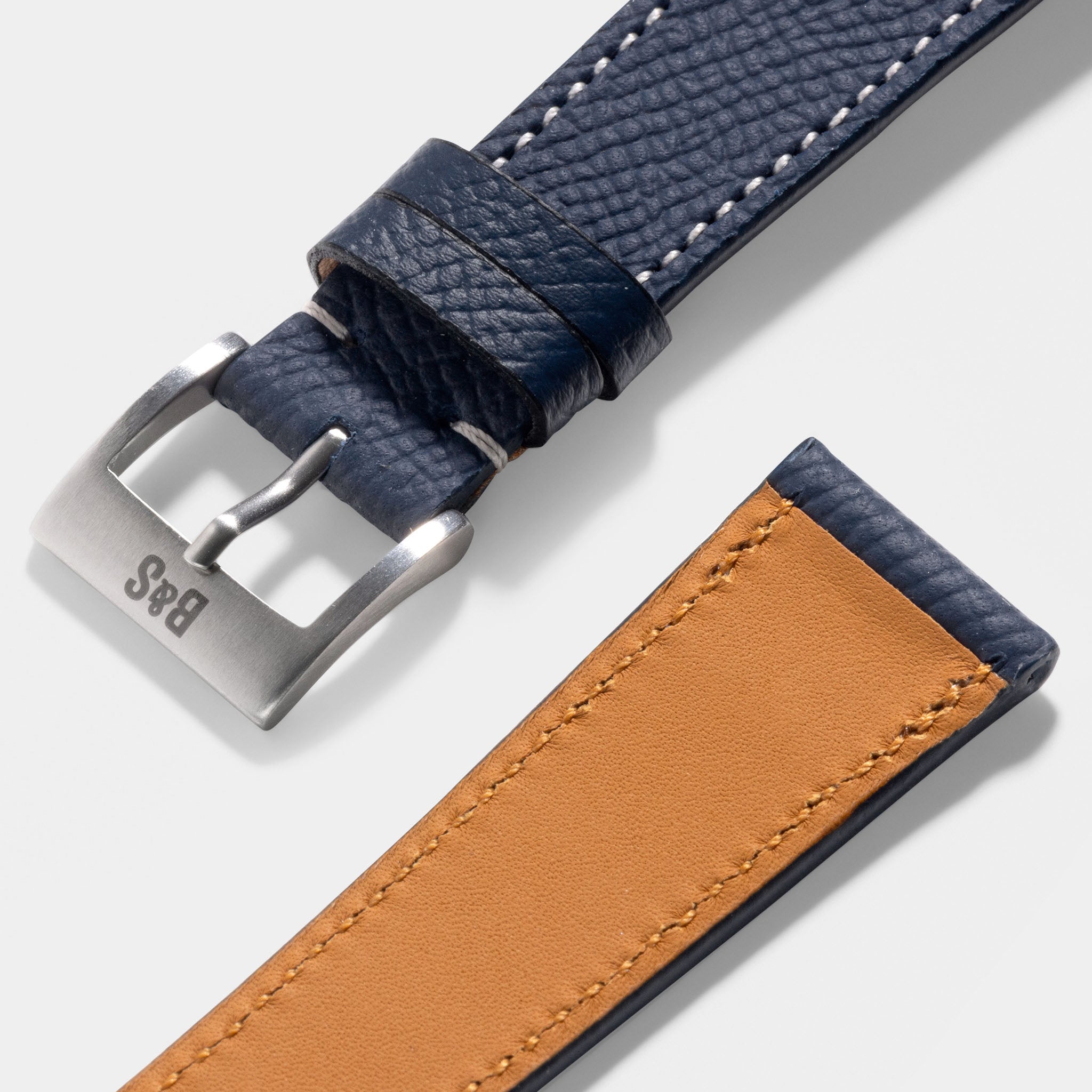 Epsom Leder Uhrenarmband Dunkelblau