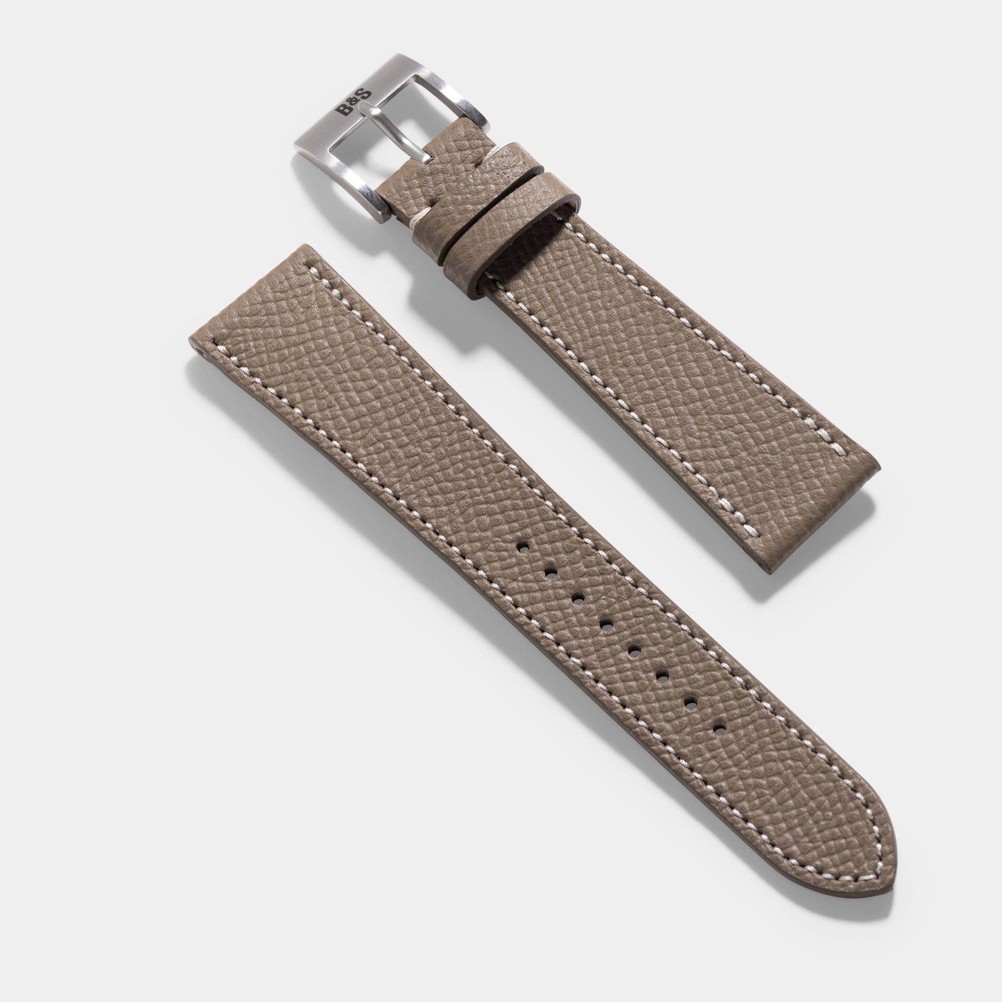 Marston Calf Taupe Grey Leather Watch Strap