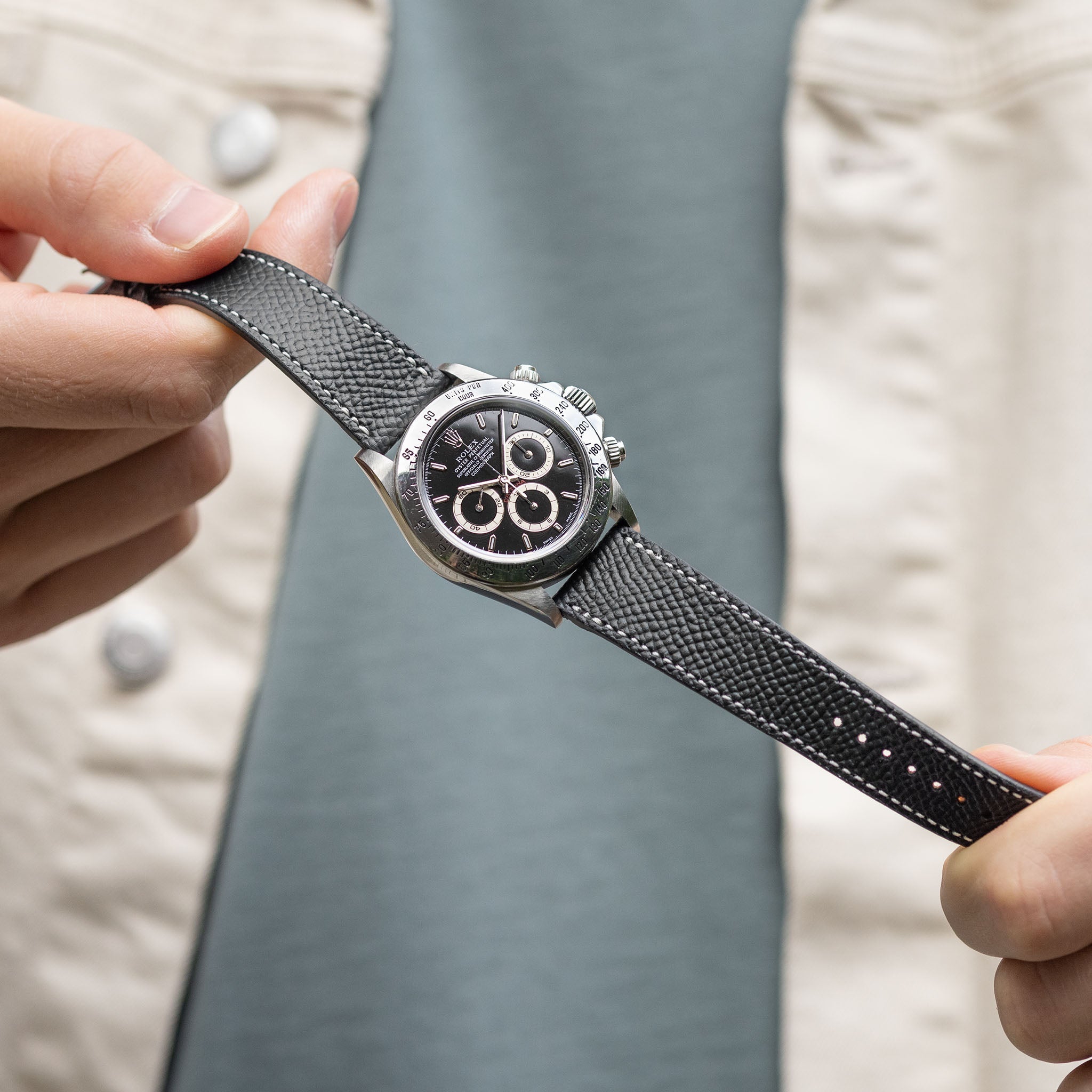 Marston Calf Black Leather Watch Strap