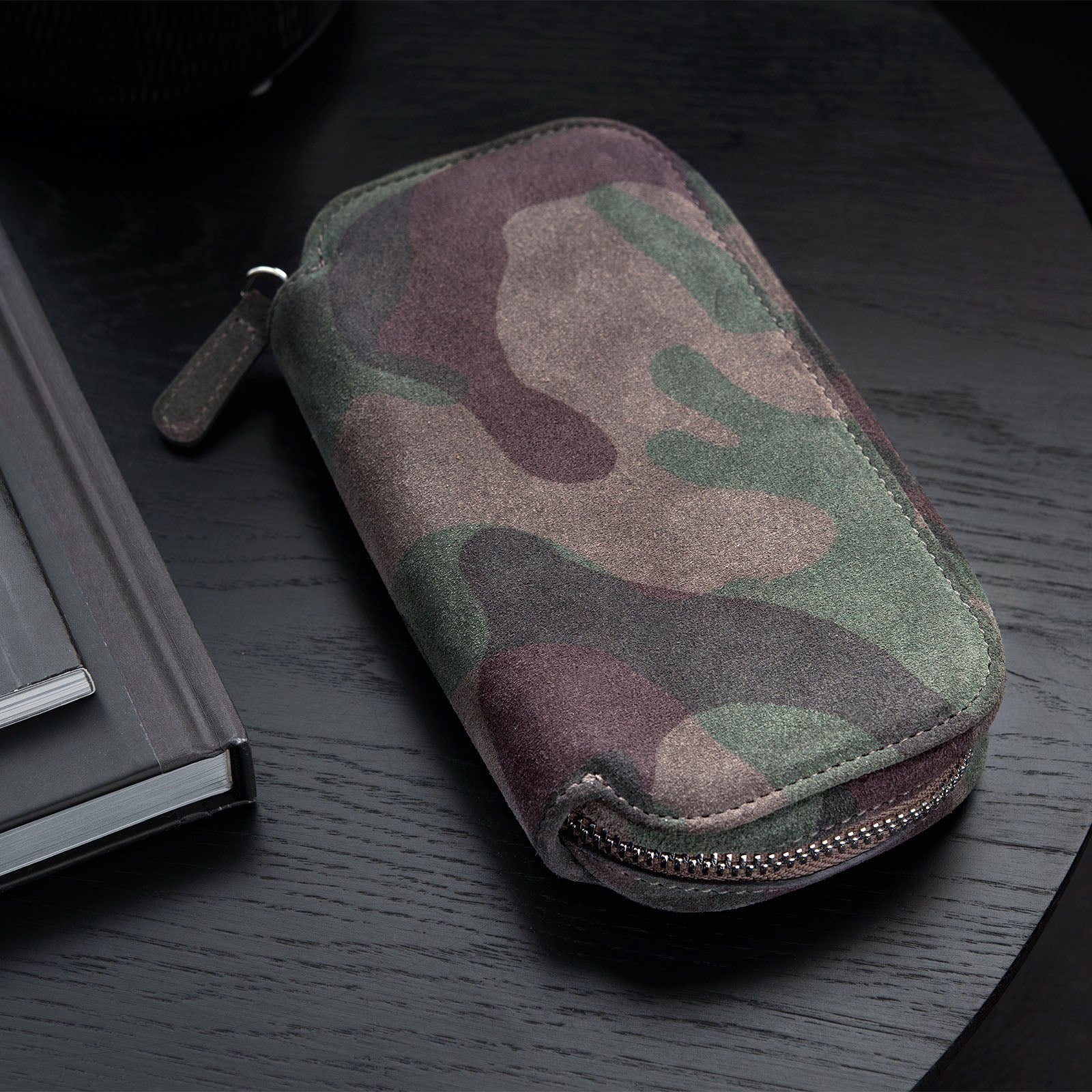Zip Wildleder Uhrenetui Camo