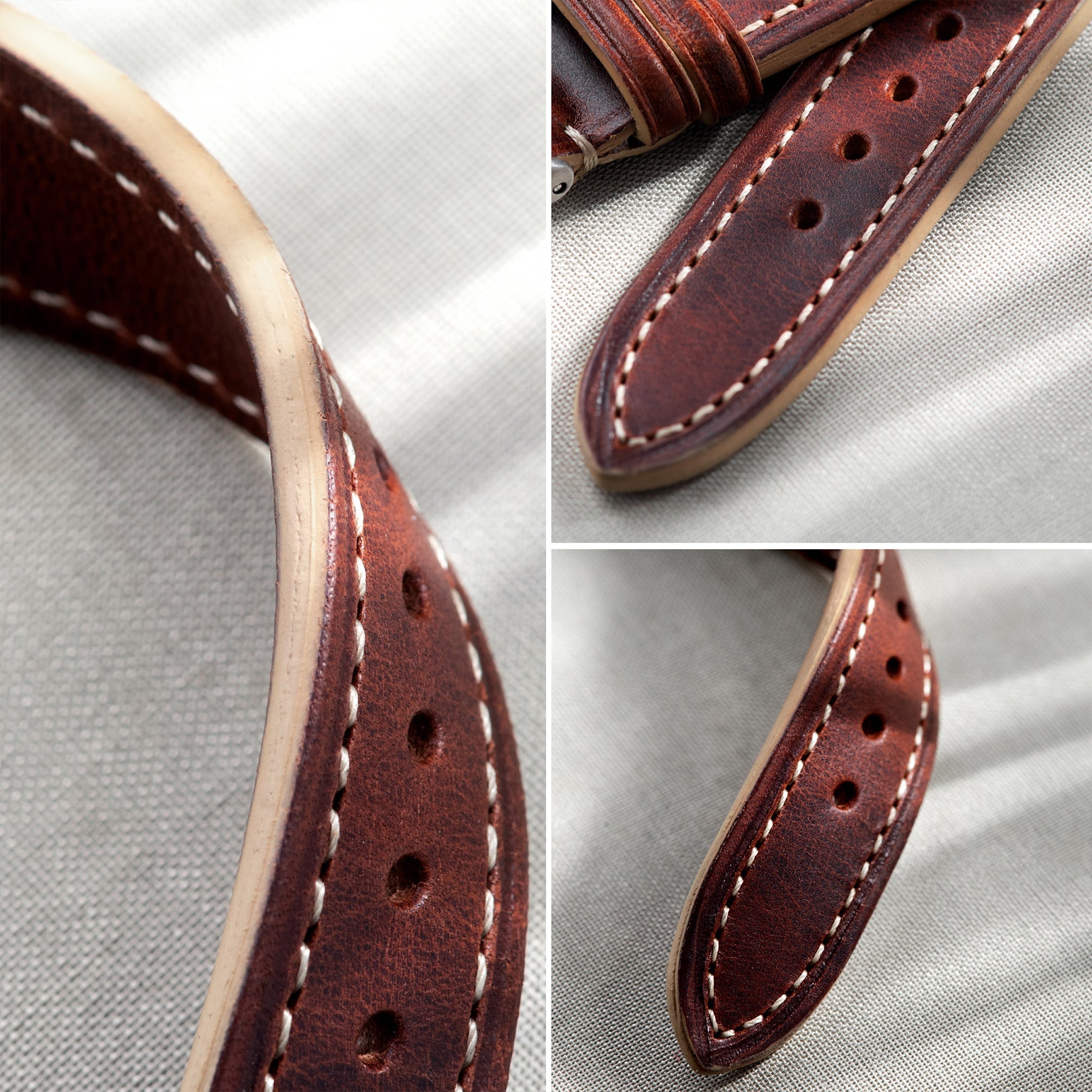 Strap for Rolex Day Date - Siena Brown Retro Leather