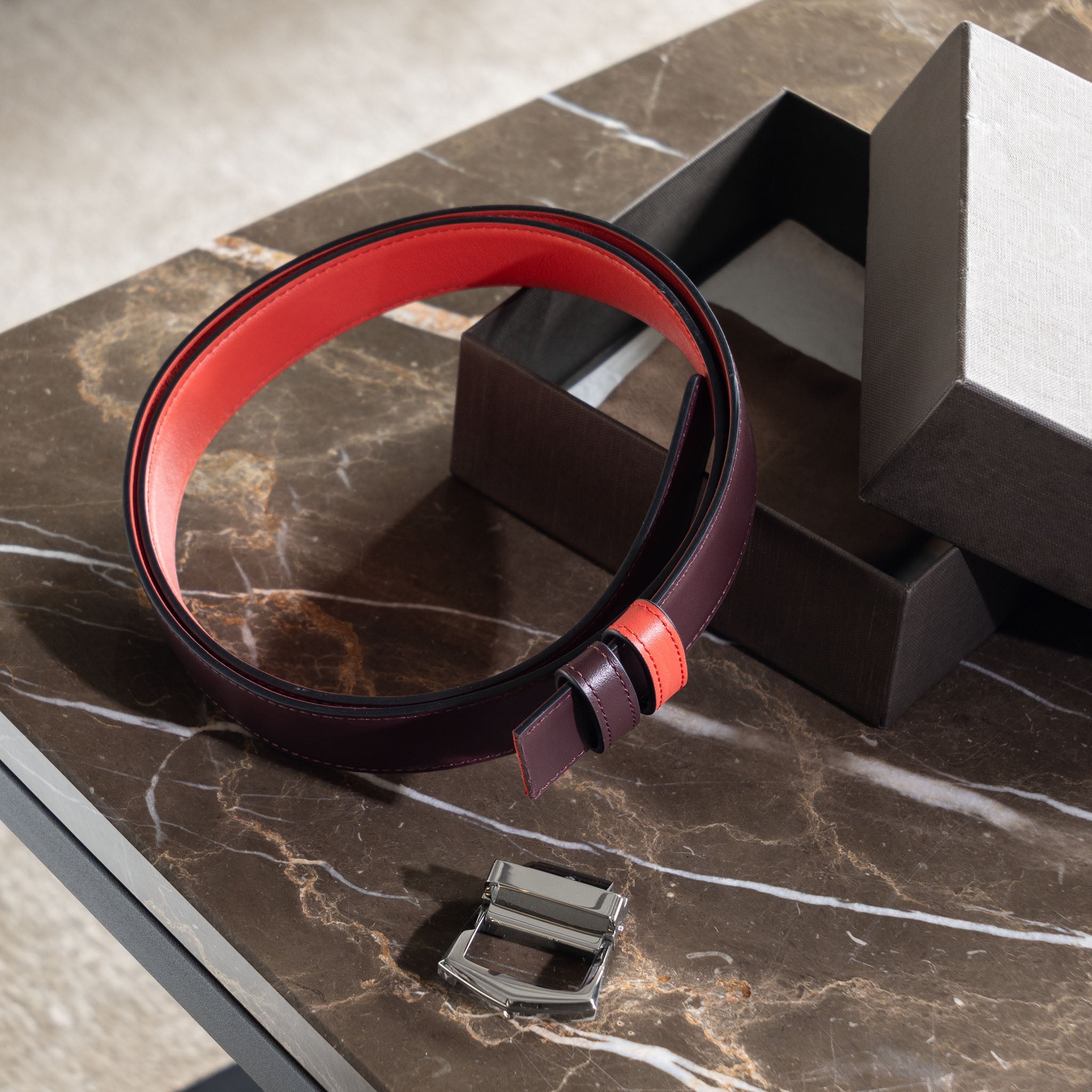 Patek Philippe ladies reversible leather belt