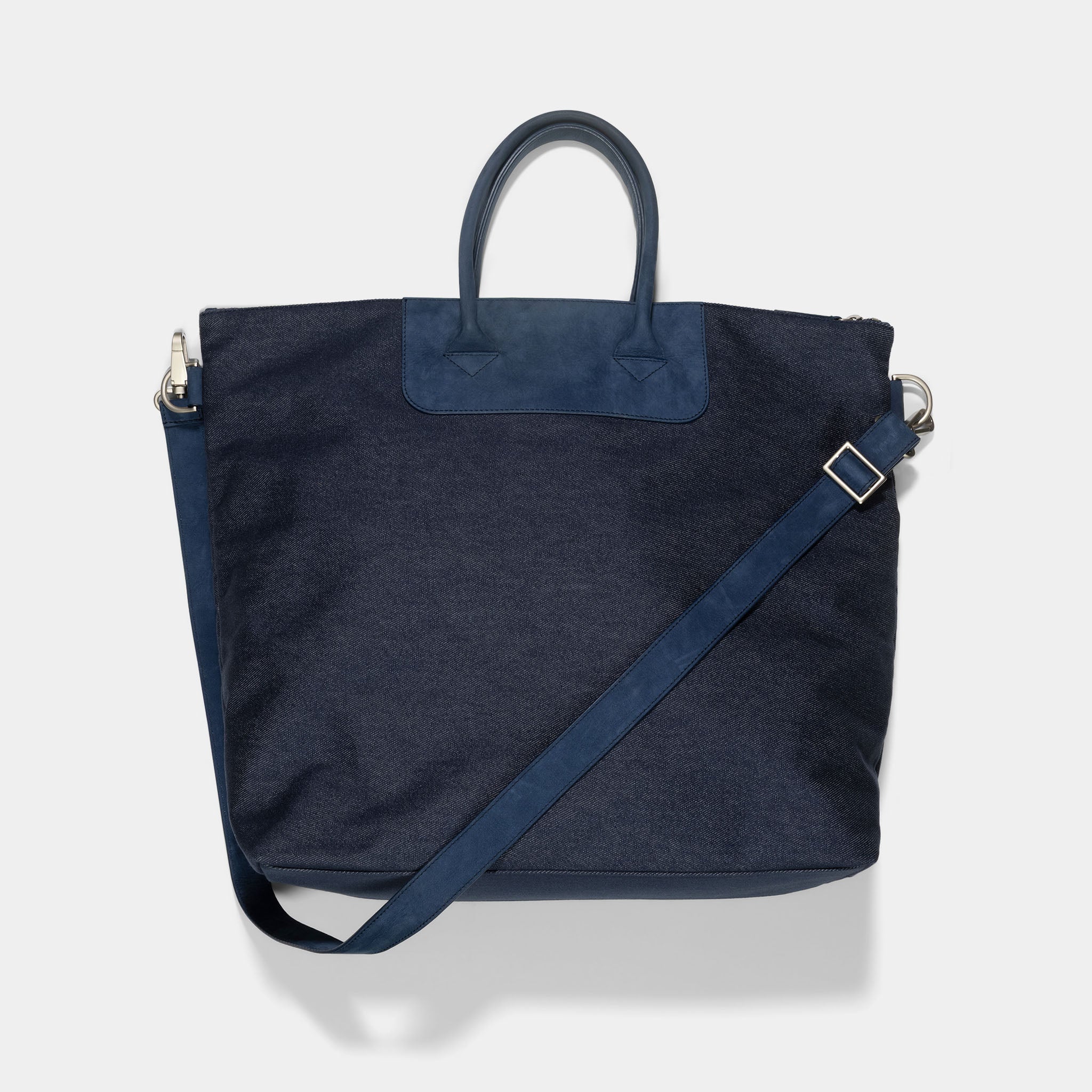 Rolex Navy Blue denim travel tote bag
