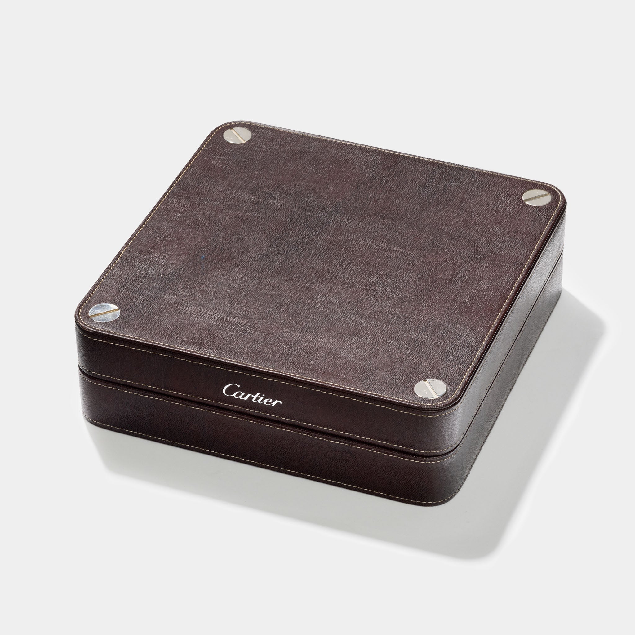 Cartier Luxury Brown 4 Leather Watch Box