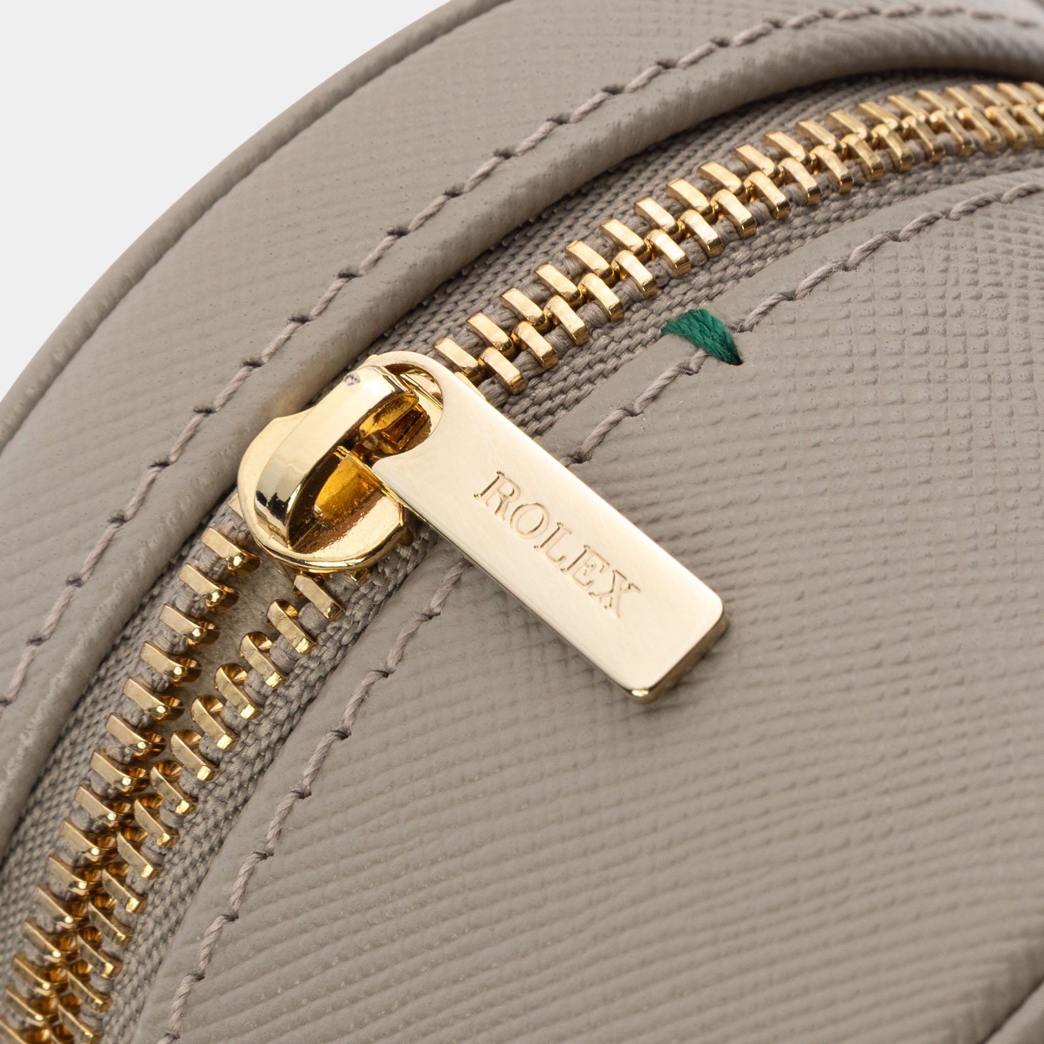 Rolex Grey Monarch Zipper Jewellery Travel Case