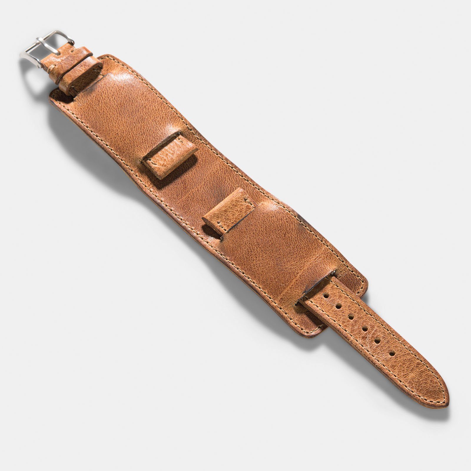 Faccio Brown Leather Bund Strap