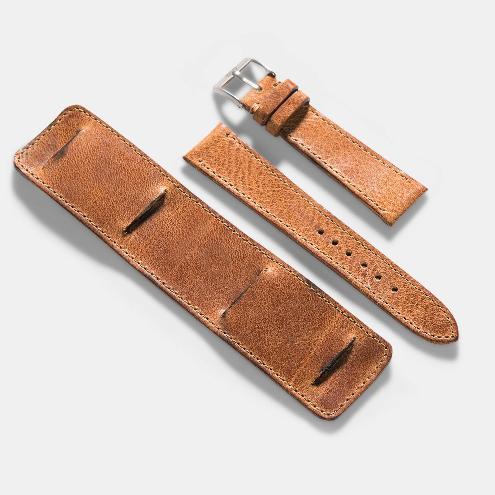 Strap for IWC Flieger Chronograph - Newman Faccio Brown Leather (20mm)