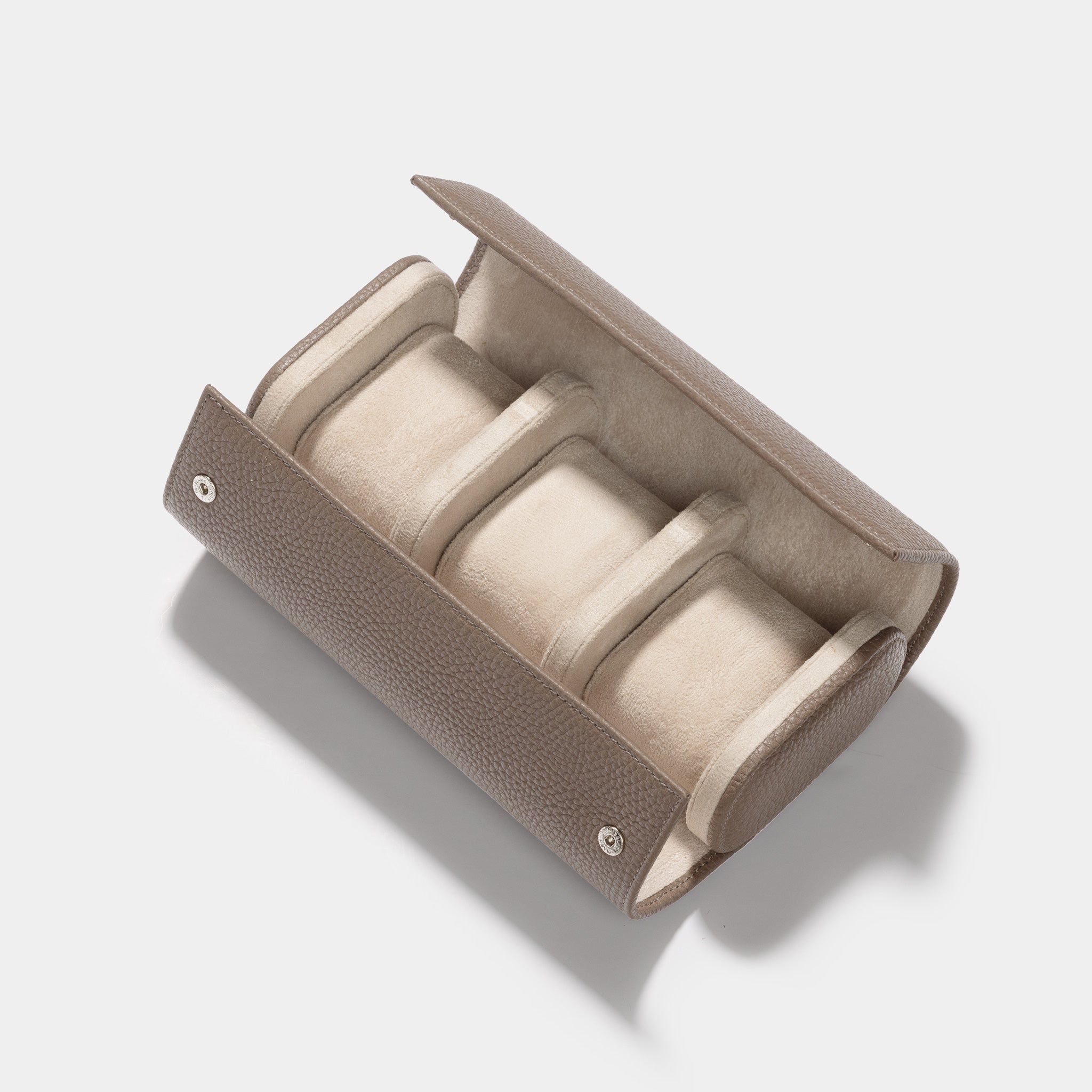 Modular Leder Uhrenrolle Taupe Trio