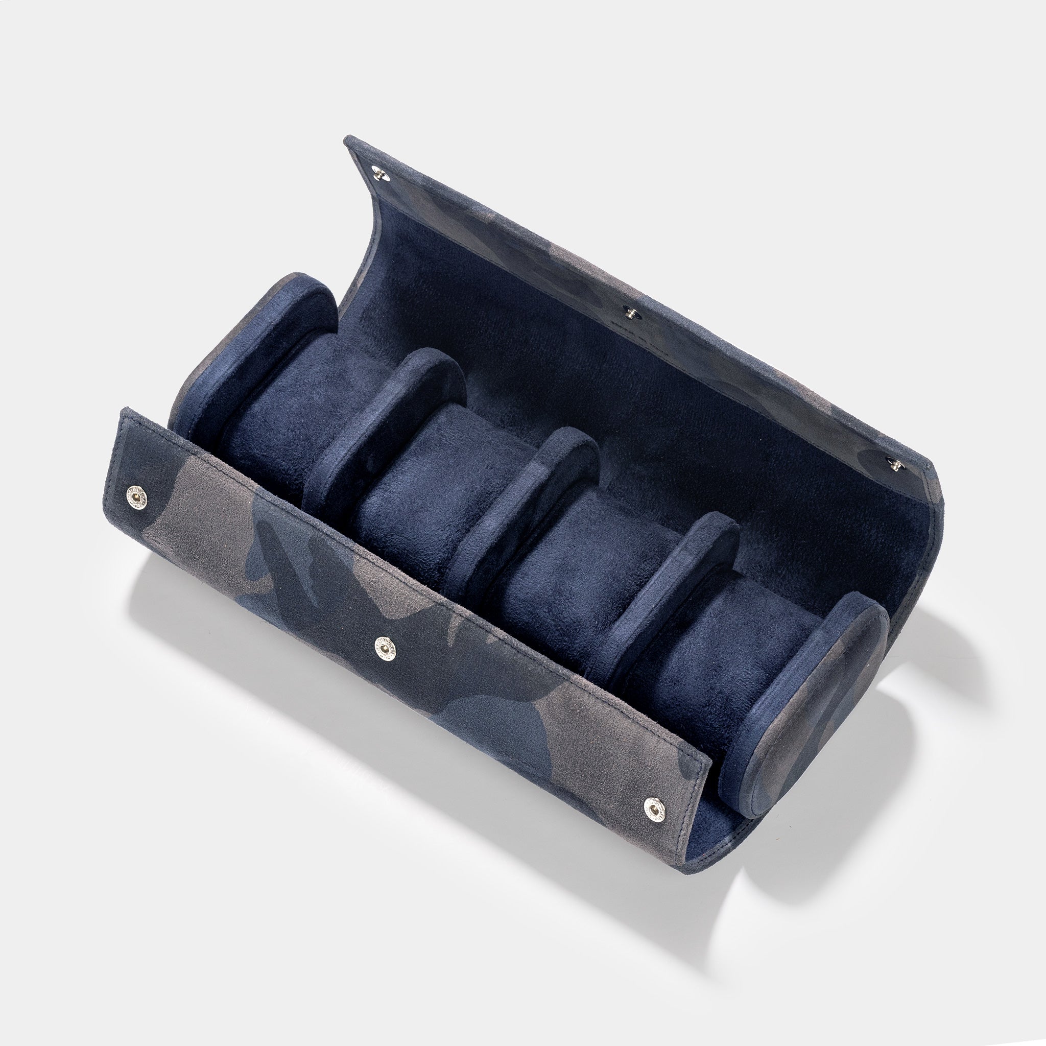 Modular Wildleder Uhrenrolle Navy Camo Quartett