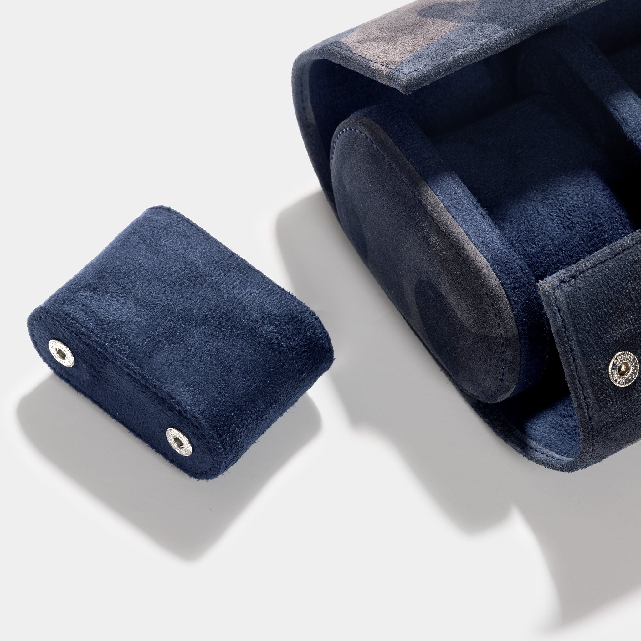 Modular Wildleder Uhrenrolle Navy Camo Quartett