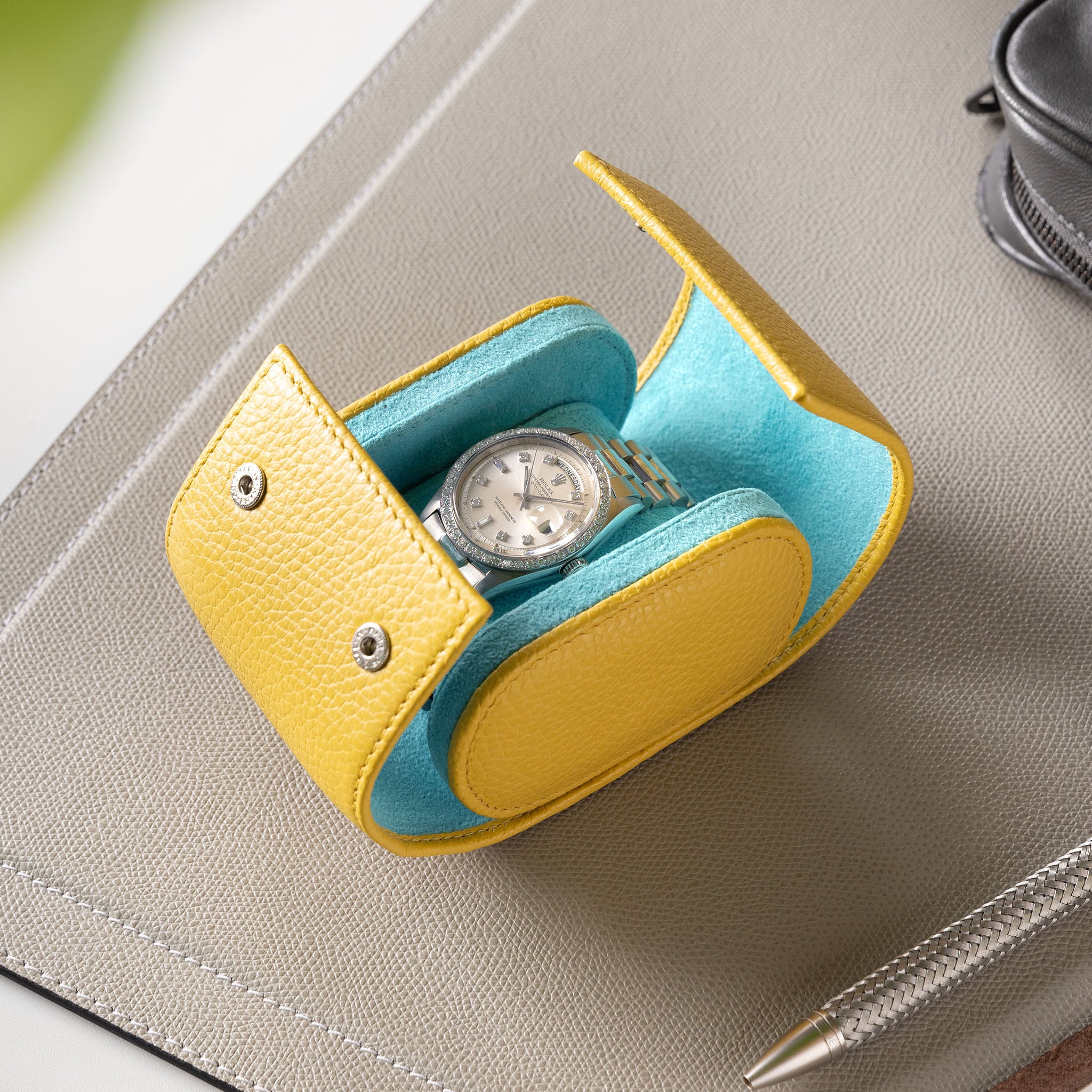 Modular Leder Uhrenrolle Lemon Solo