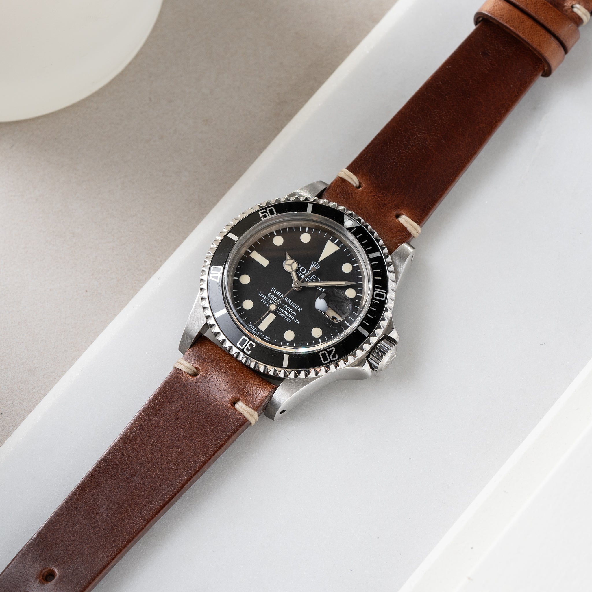 Uhrenarmband für Rolex Submariner 5513 & 1680 - Siena Brown Leather
