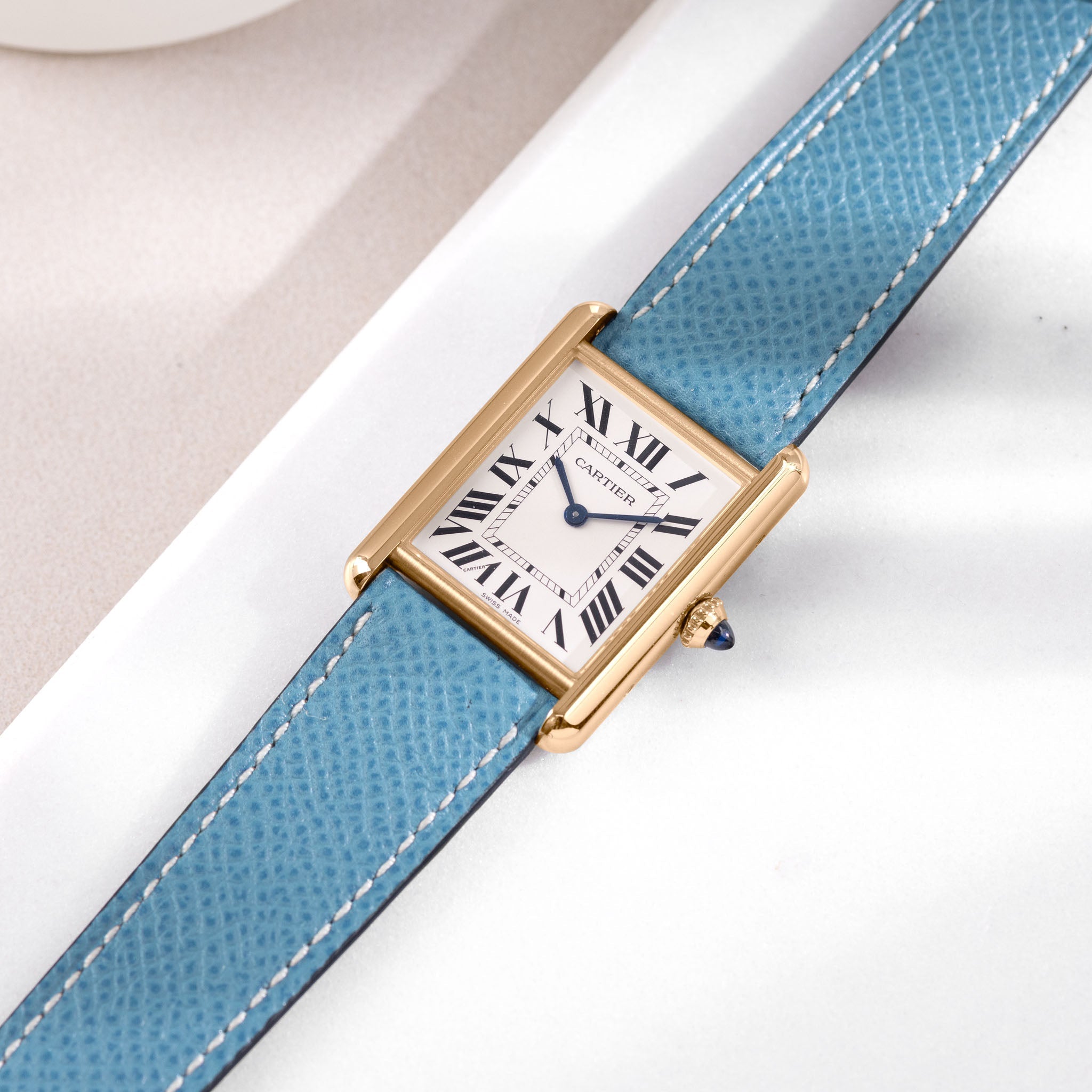 Uhrenarmband für Cartier Tank Louis (2021-2024) - The Sellier Blue