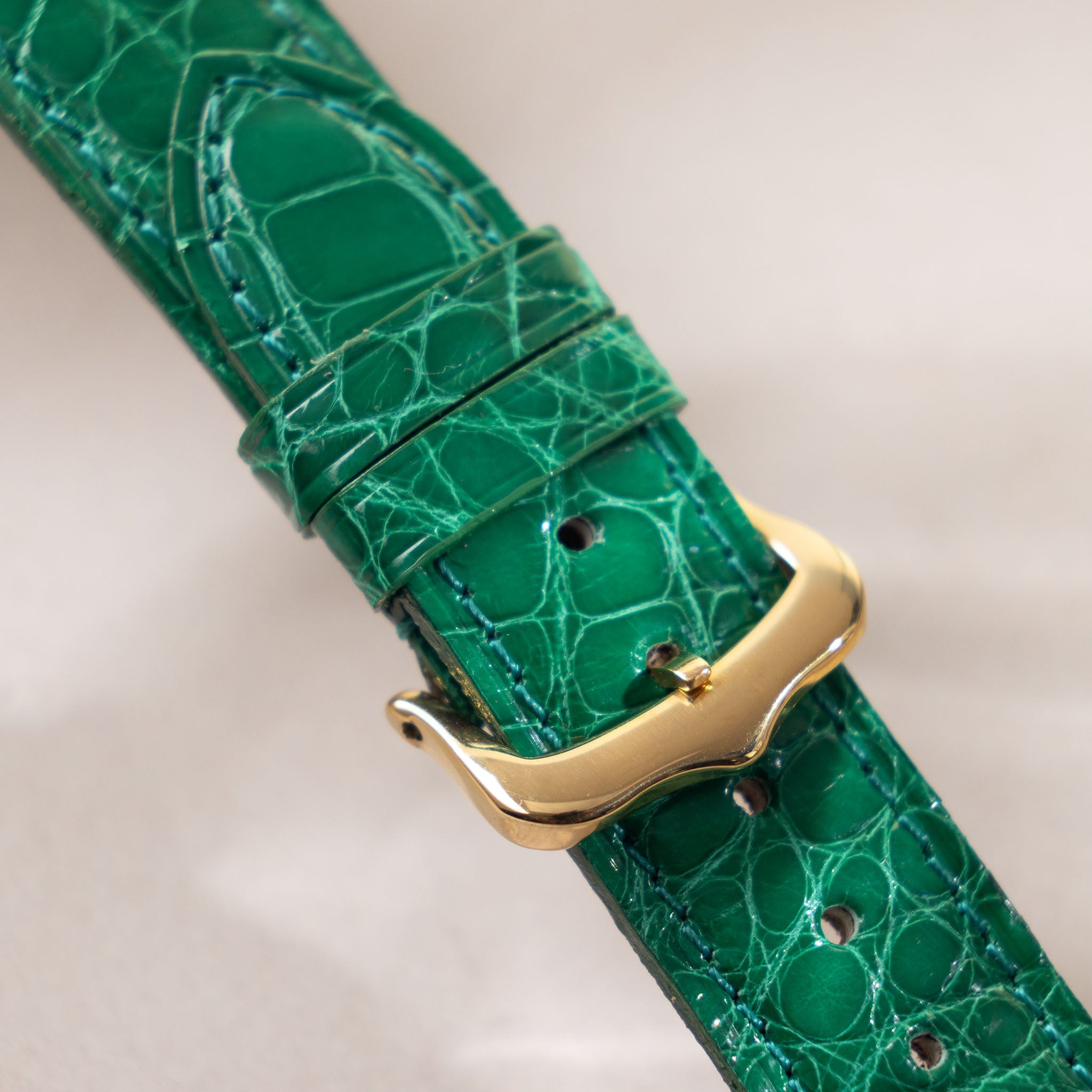 Uhrenarmband für Cartier 17.5 mm - The Smaragd Green Alligator Watch Strap