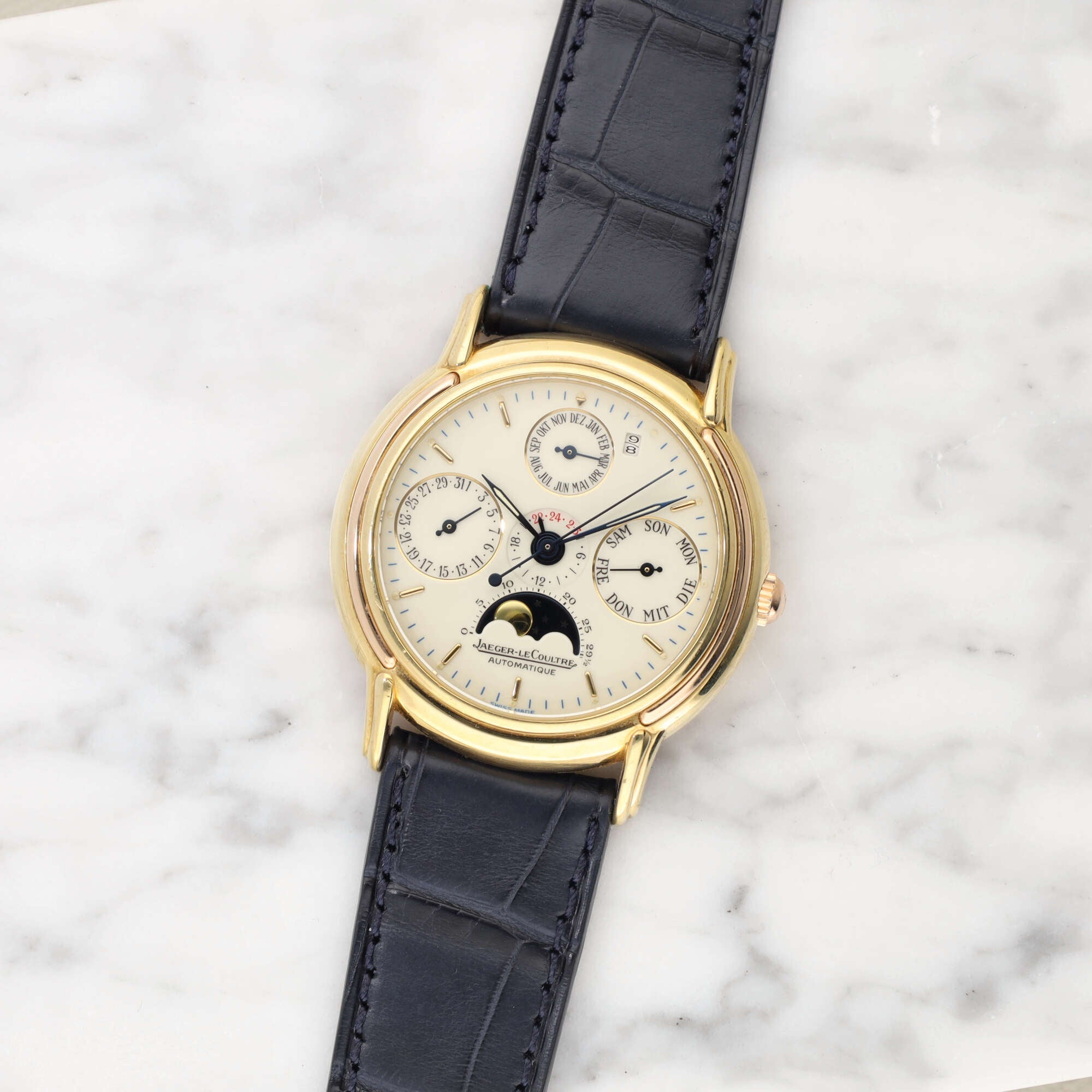 Jaeger LeCoultre Odysseus perpetual calendar moonphase in 18k yellow g