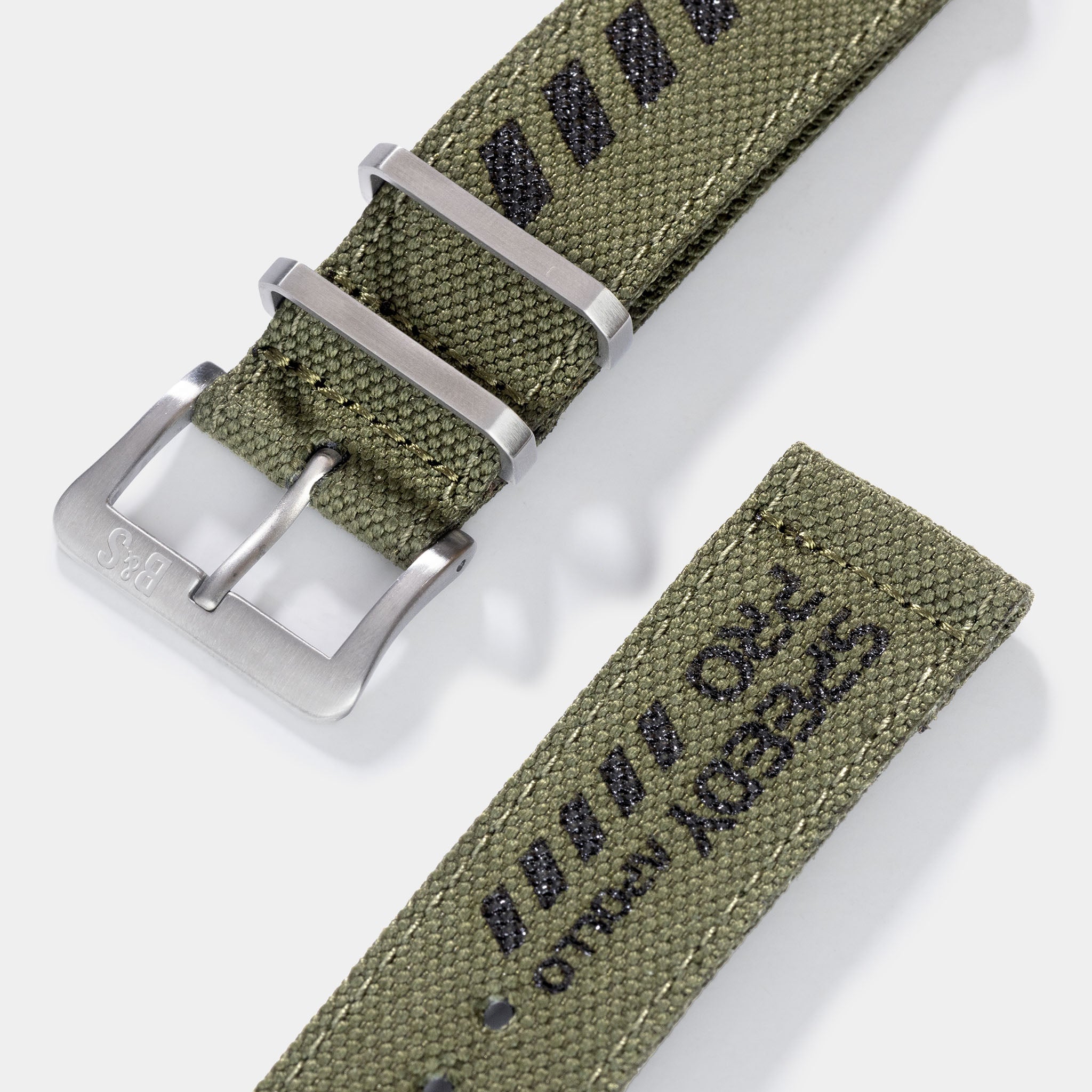 Strap for Omega Speedmaster Professional - Canvas Speedy Print in Olive, Taupe oder Grau