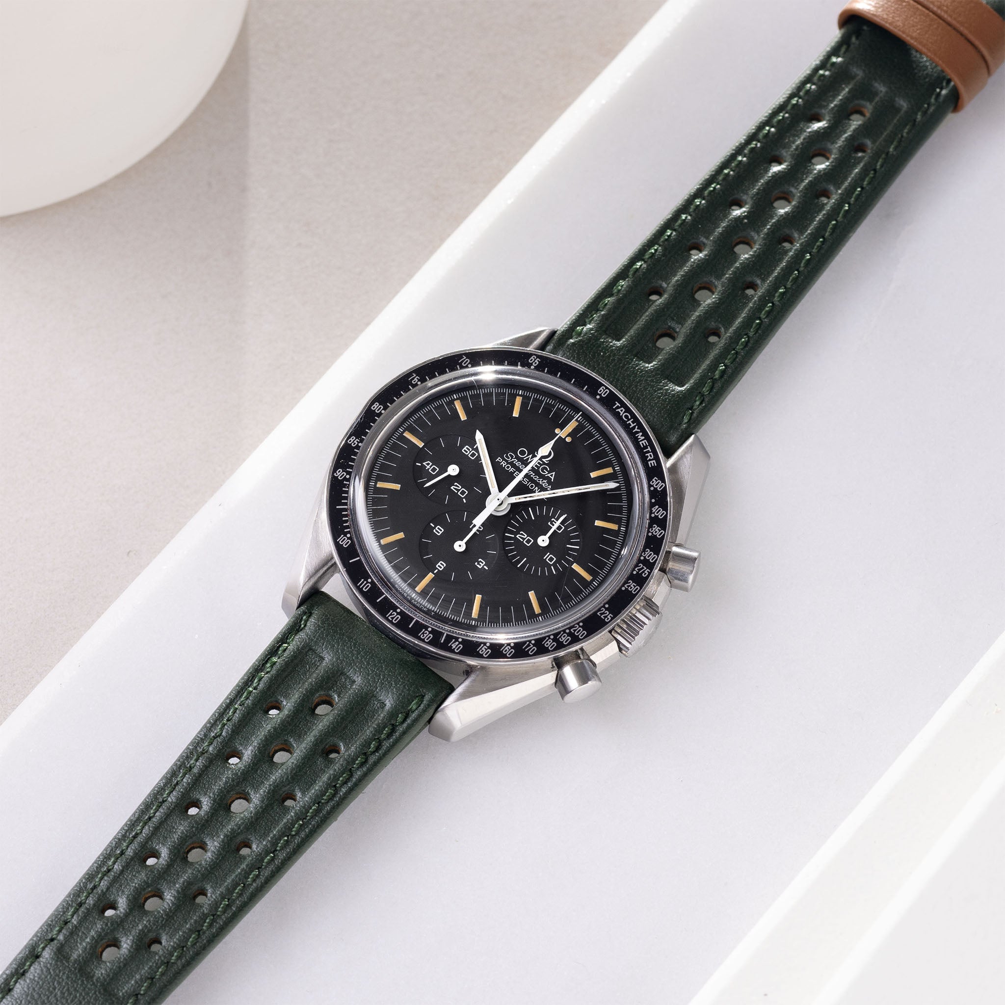 Uhrenarmband für Omega Speedmaster Professional - Racing Green Speedy Leather