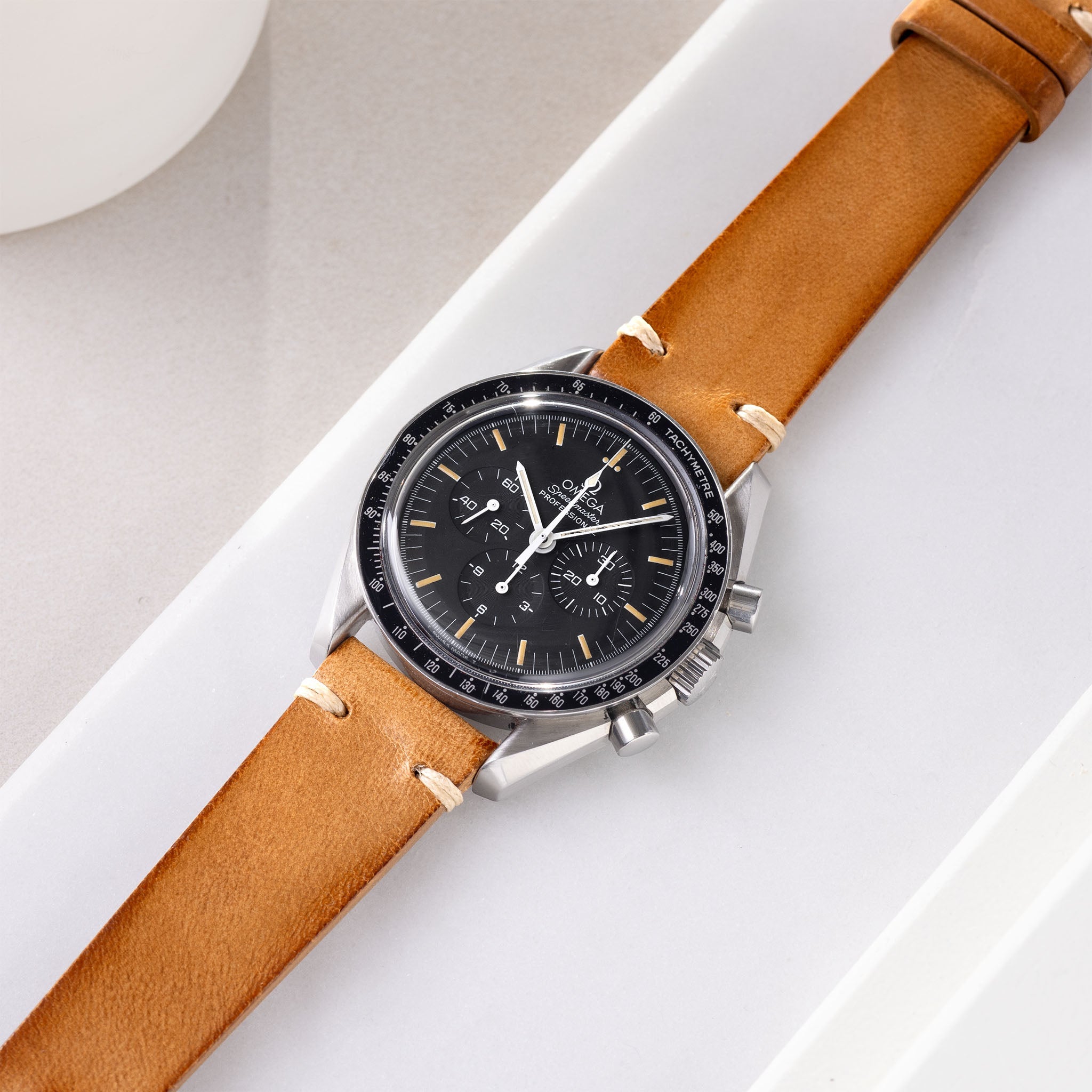Uhrenarmband für Omega Speedmaster Professional - Caramel Brown Leather