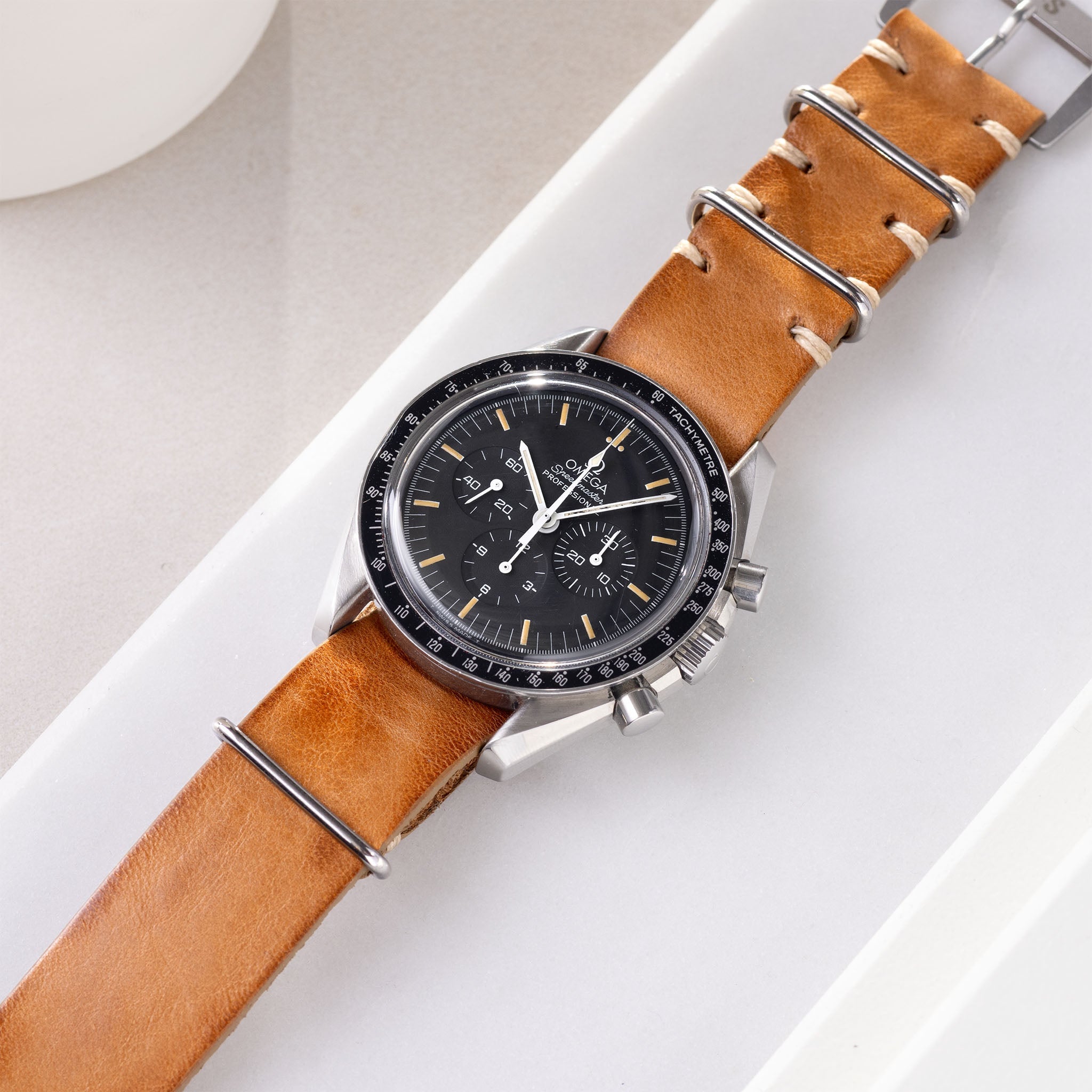 Uhrenarmband für Omega Speedmaster Professional - Caramel Brown Nato Strap