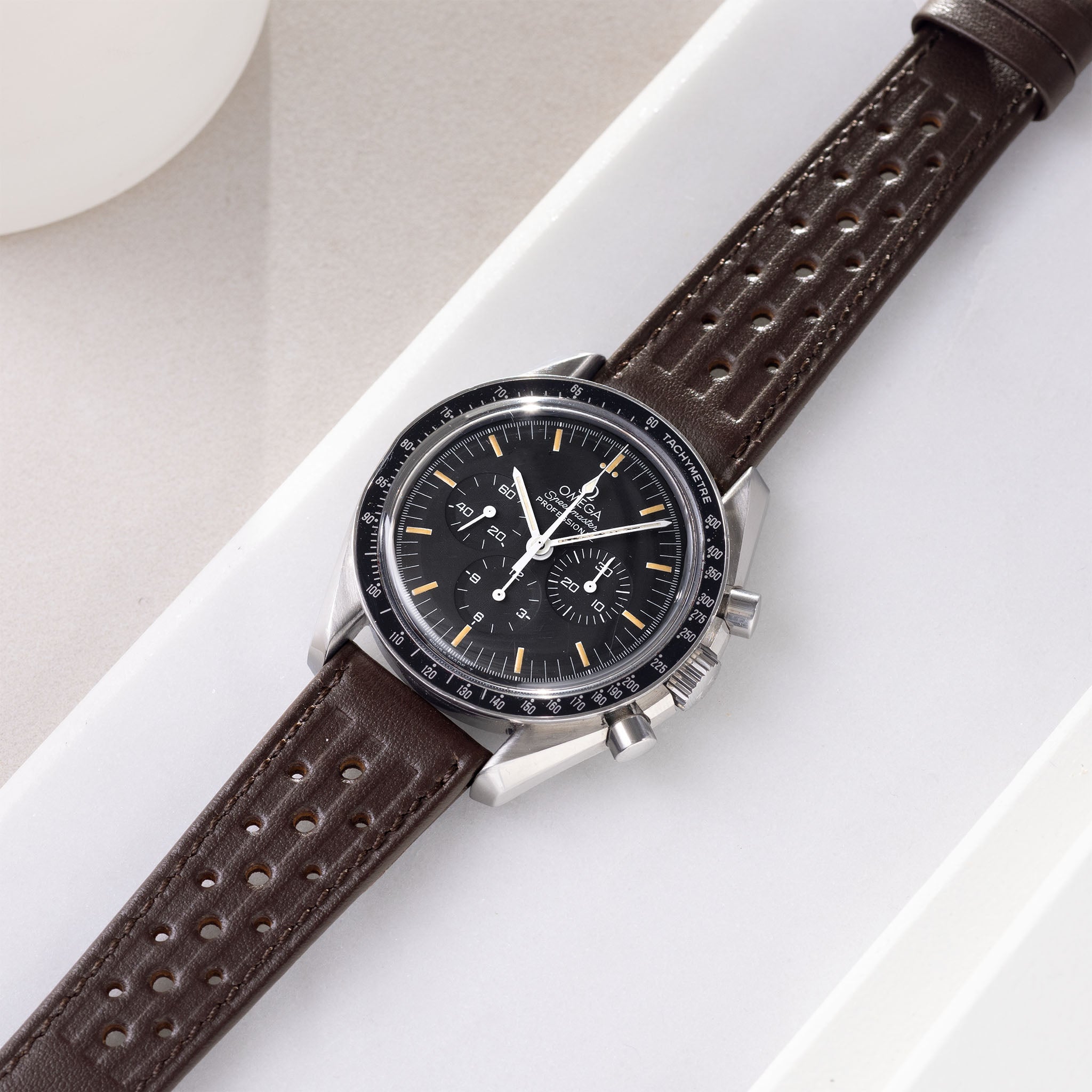 Uhrenarmband für Omega Speedmaster Professional - Racing Dark Brown Speedy Leather