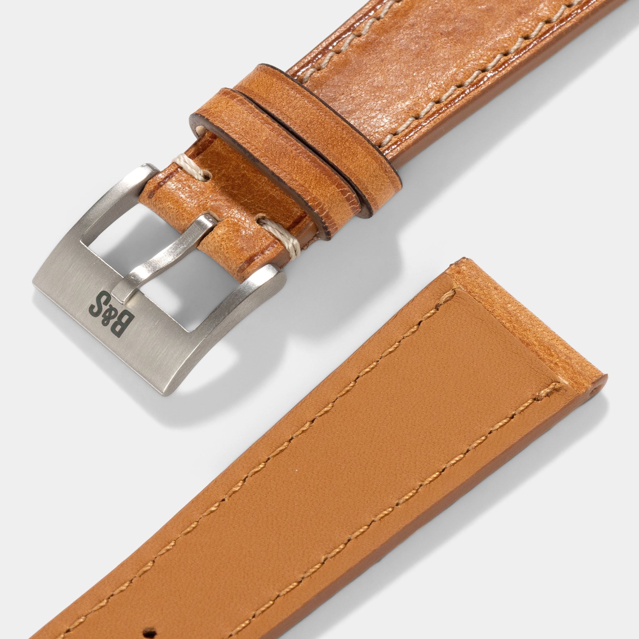 Durham Cognac Brown Leather Watch Strap