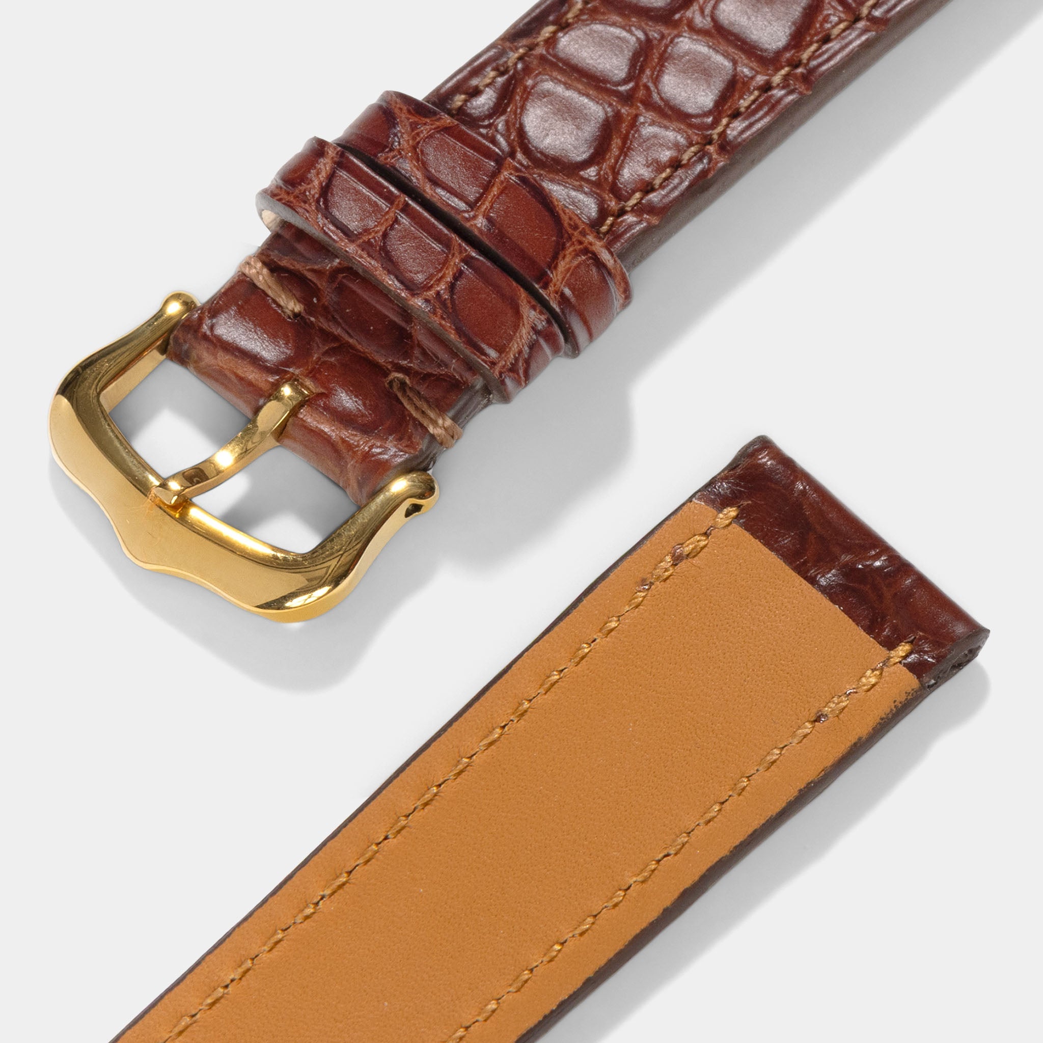 Uhrenarmband für Cartier 17.5mm - The Dark Bown Alligator